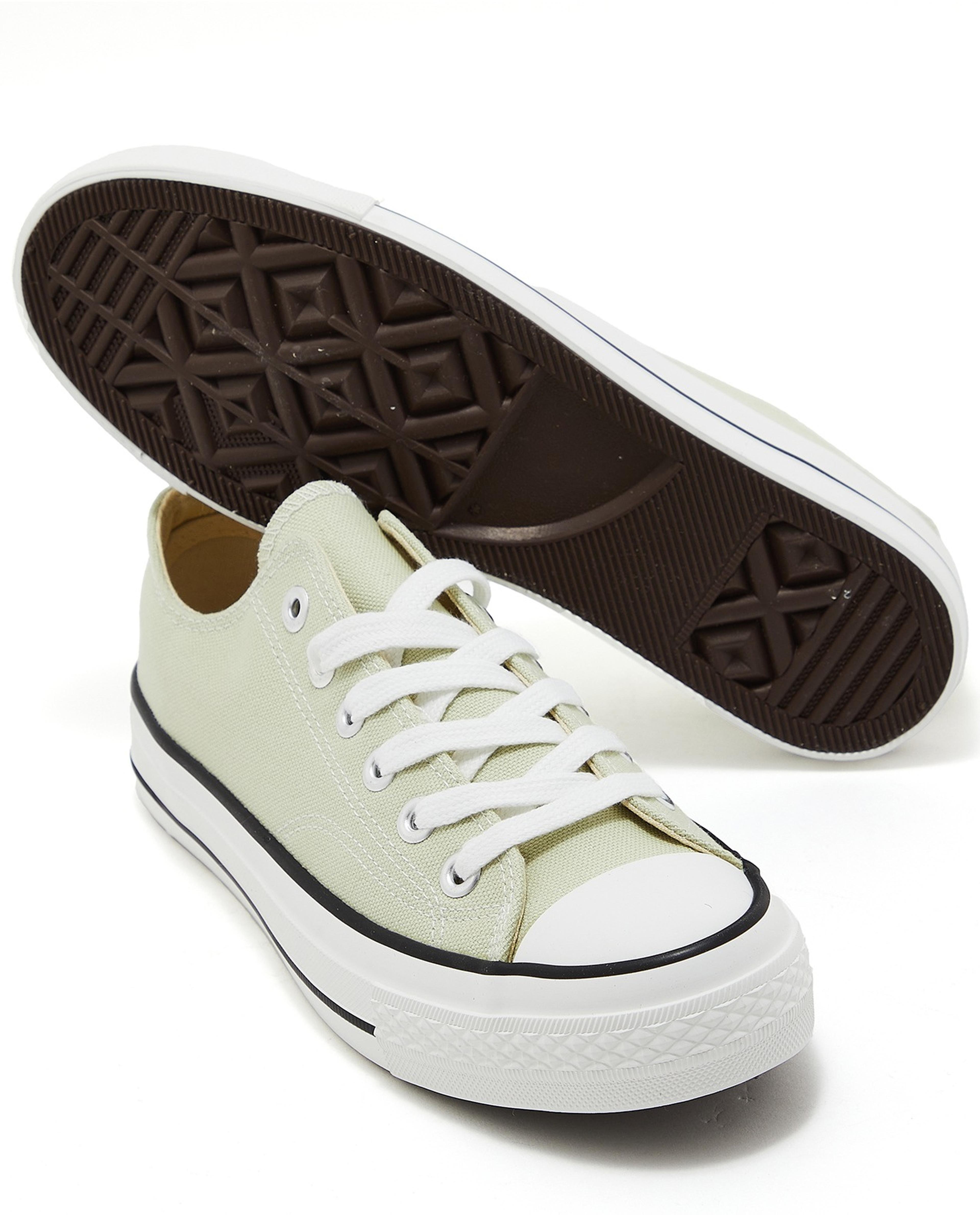 Solid Lace-Up Canvas Shoes