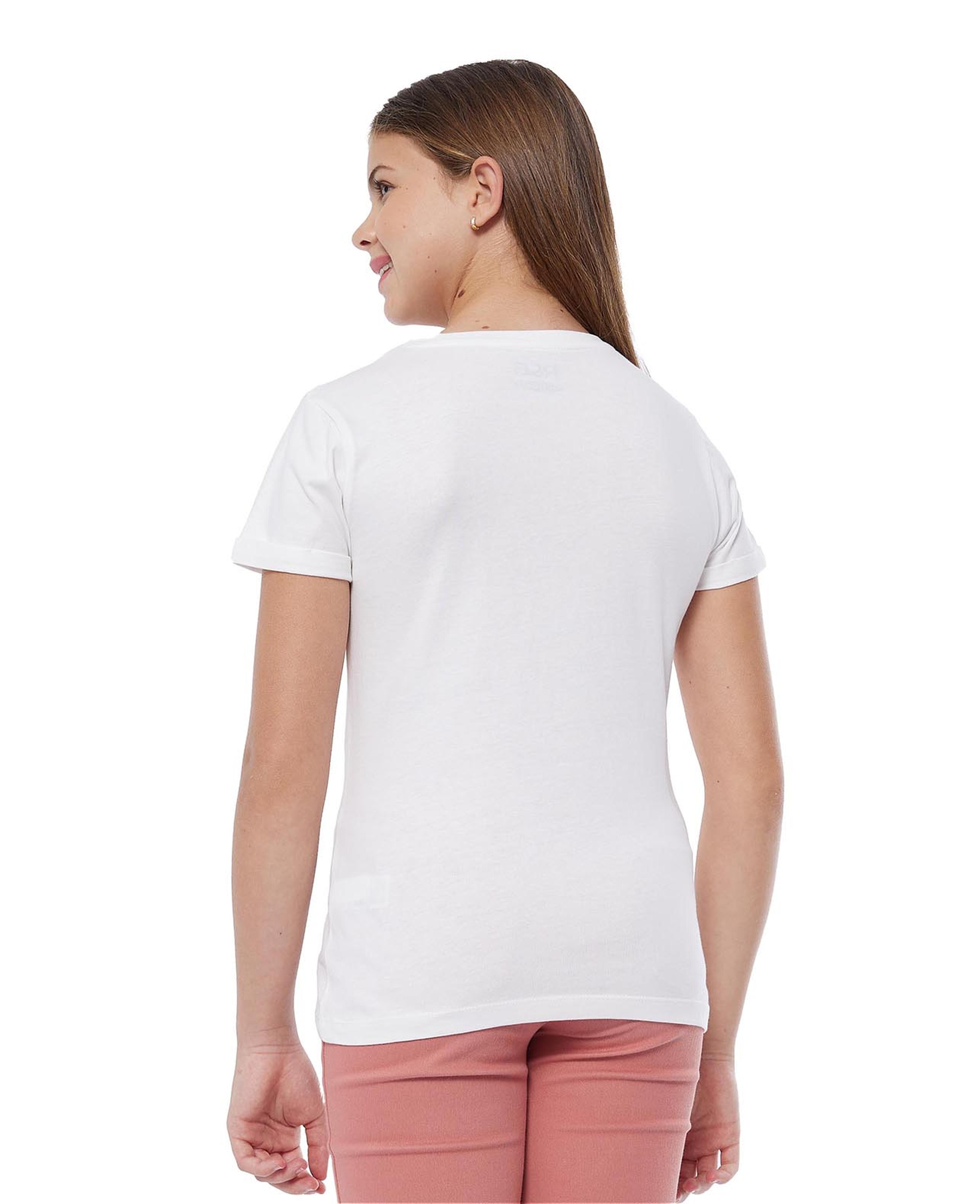 Graphic Print T-Shirt with Crew Neck and Short Sleeves