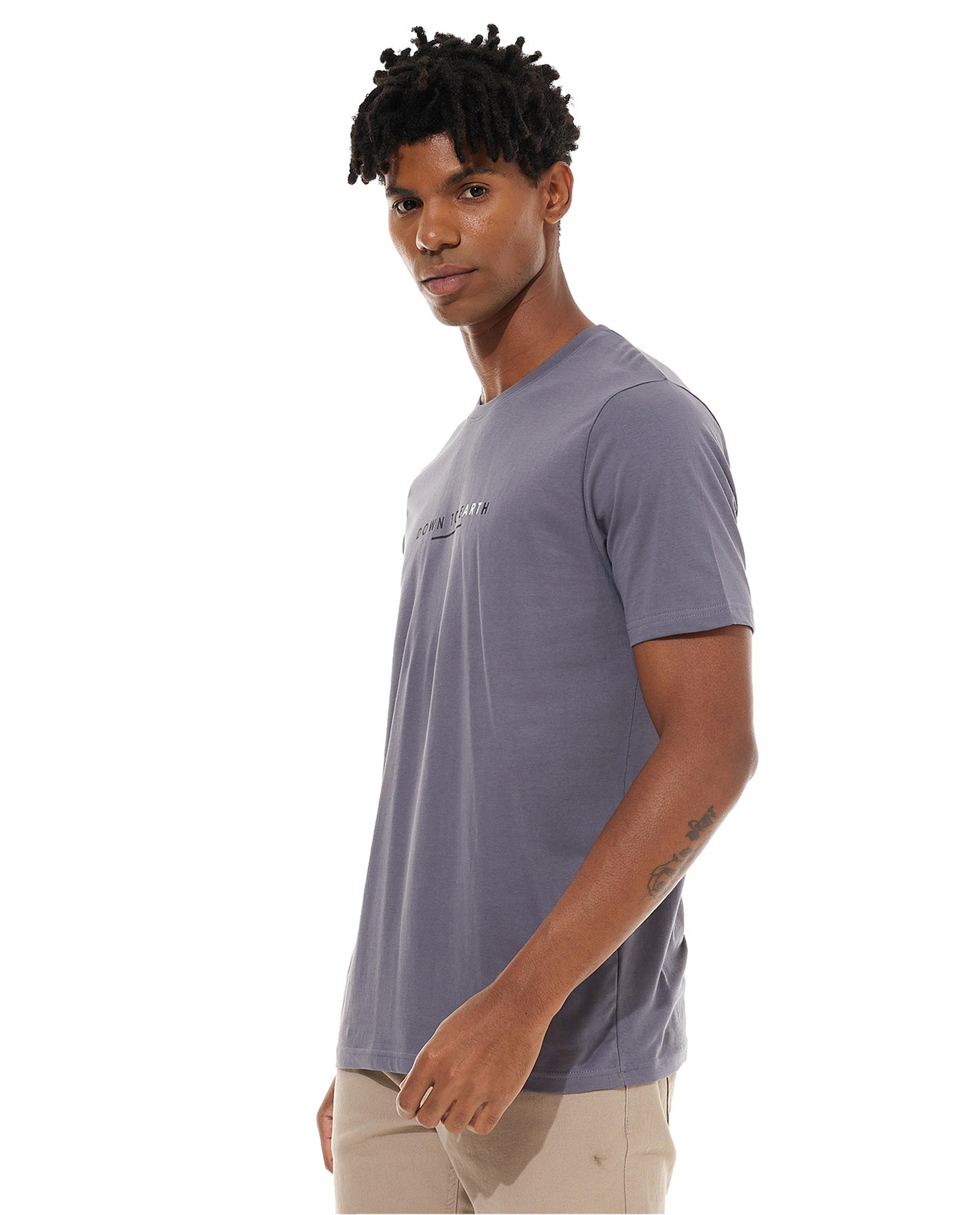 Printed T-Shirt with Crew Neck and Short Sleeves