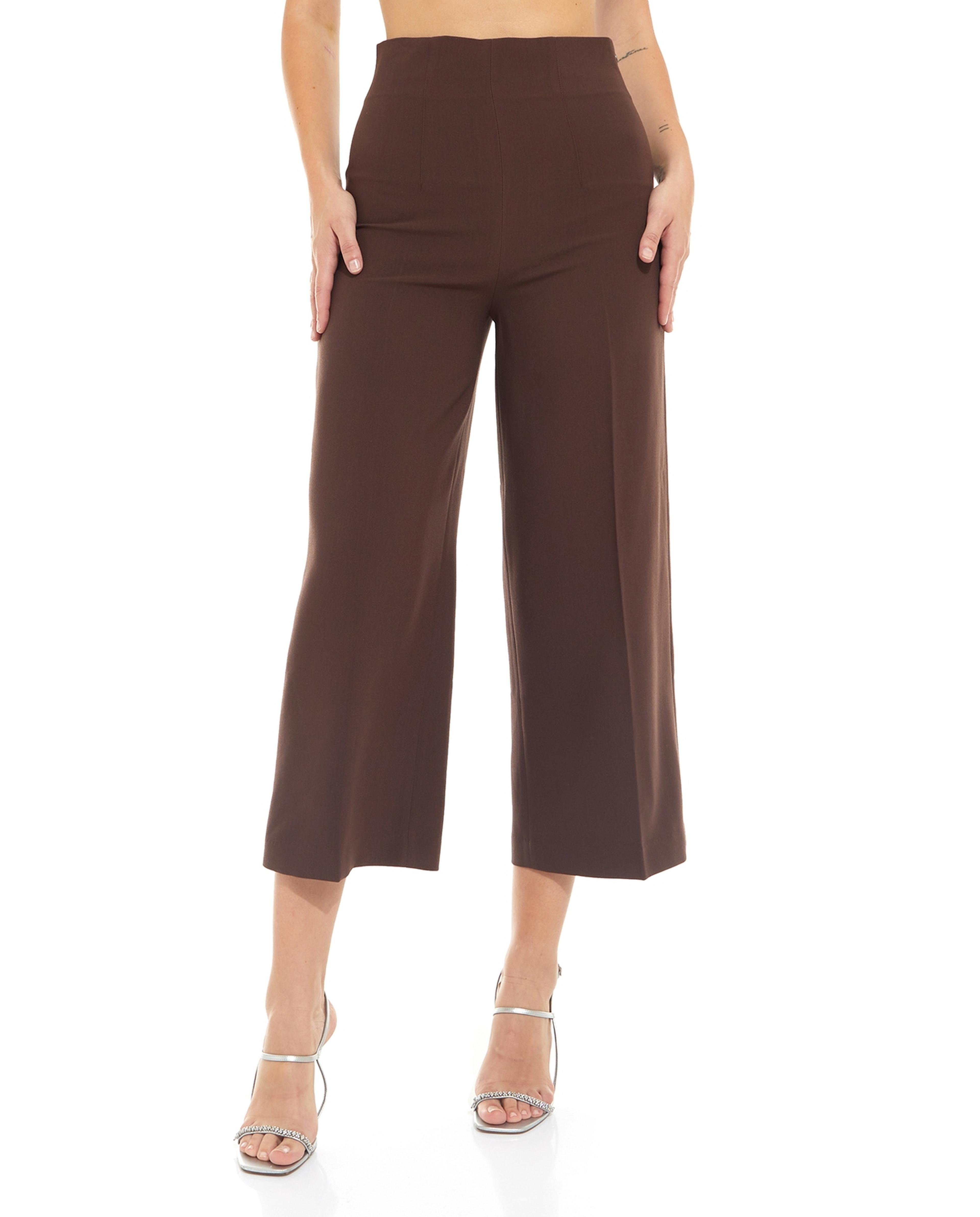 Solid Culottes with Elastic Waistband