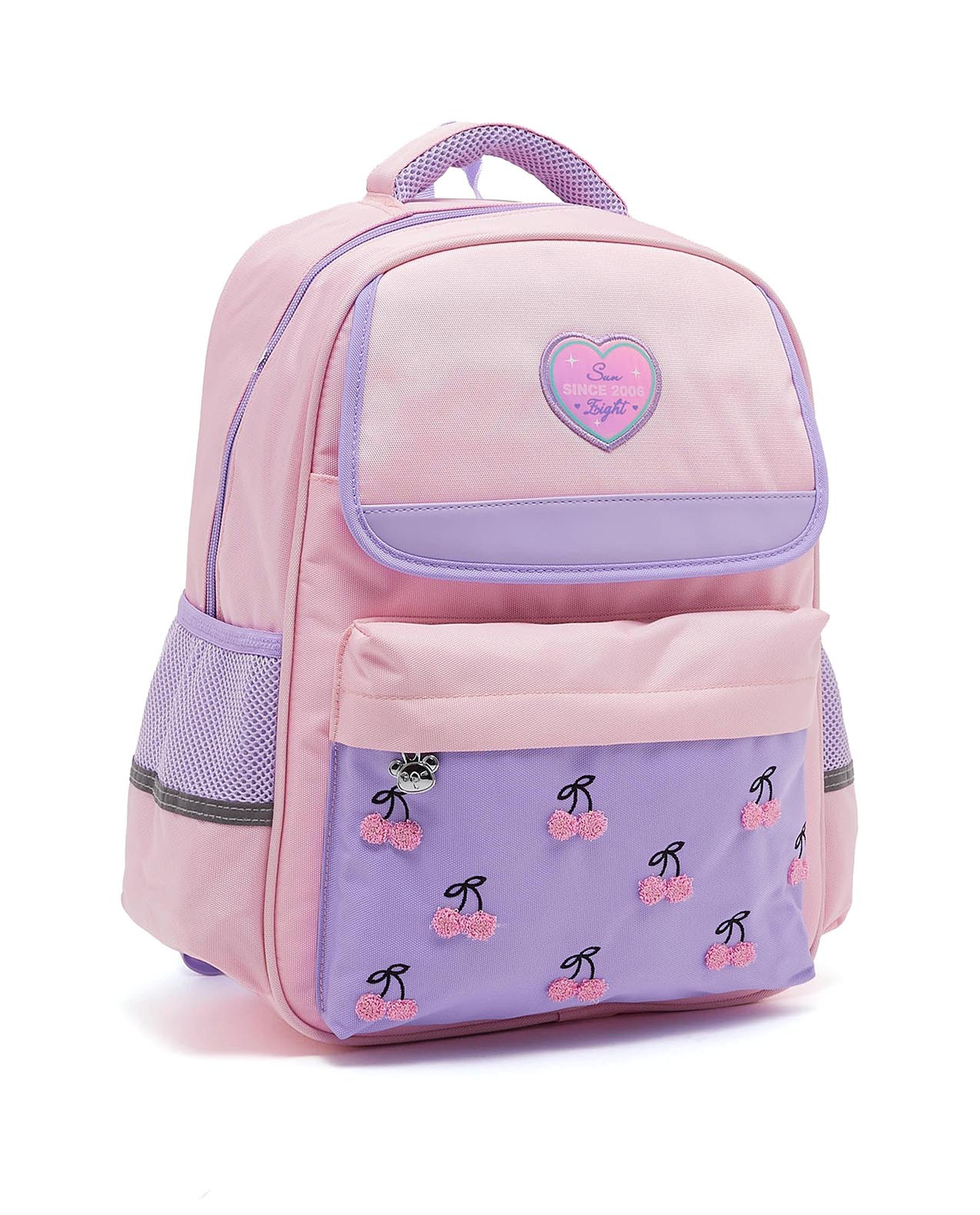 Cherry Printed School Backpack