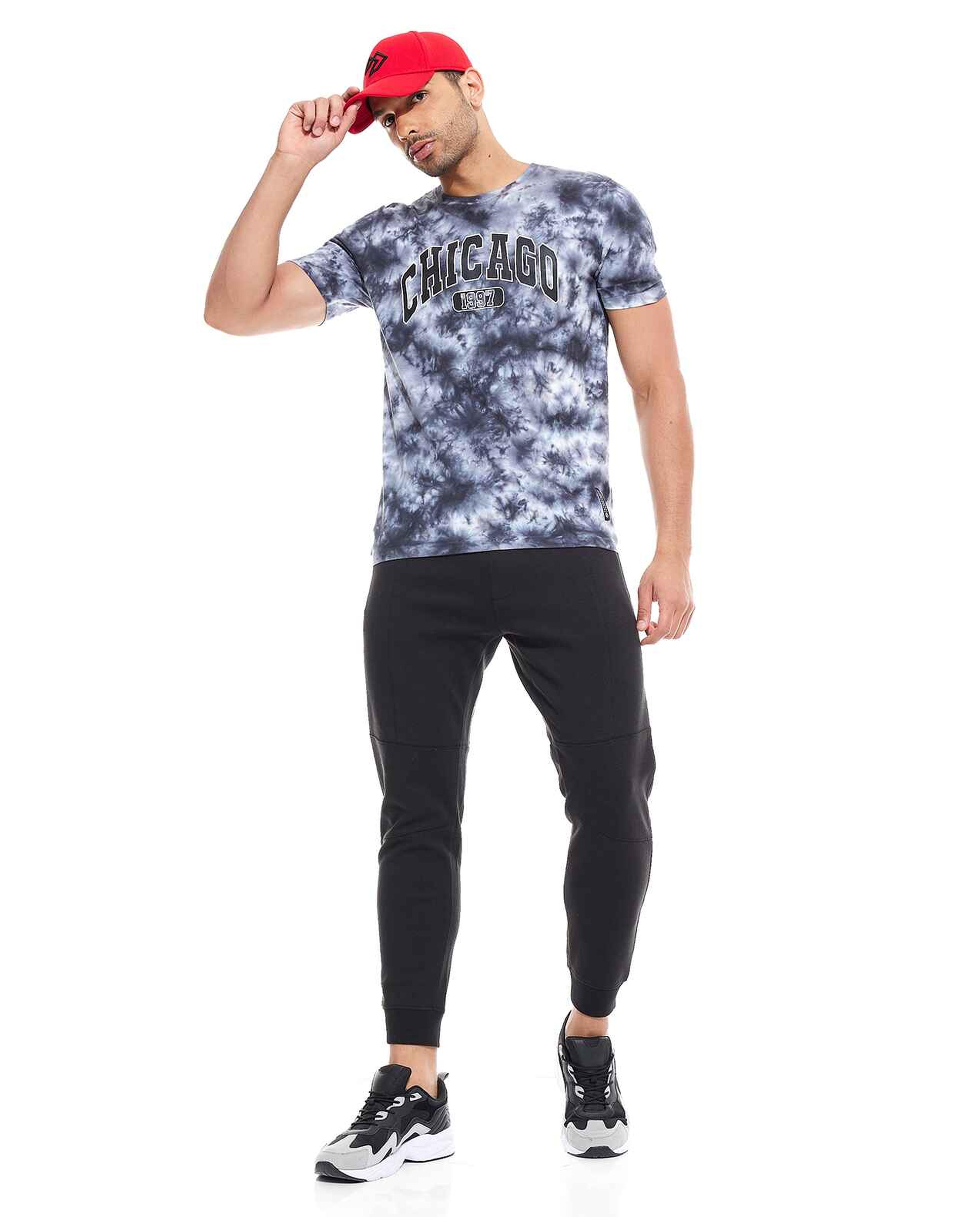 Printed T-Shirt with Crew Neck and Short Sleeves