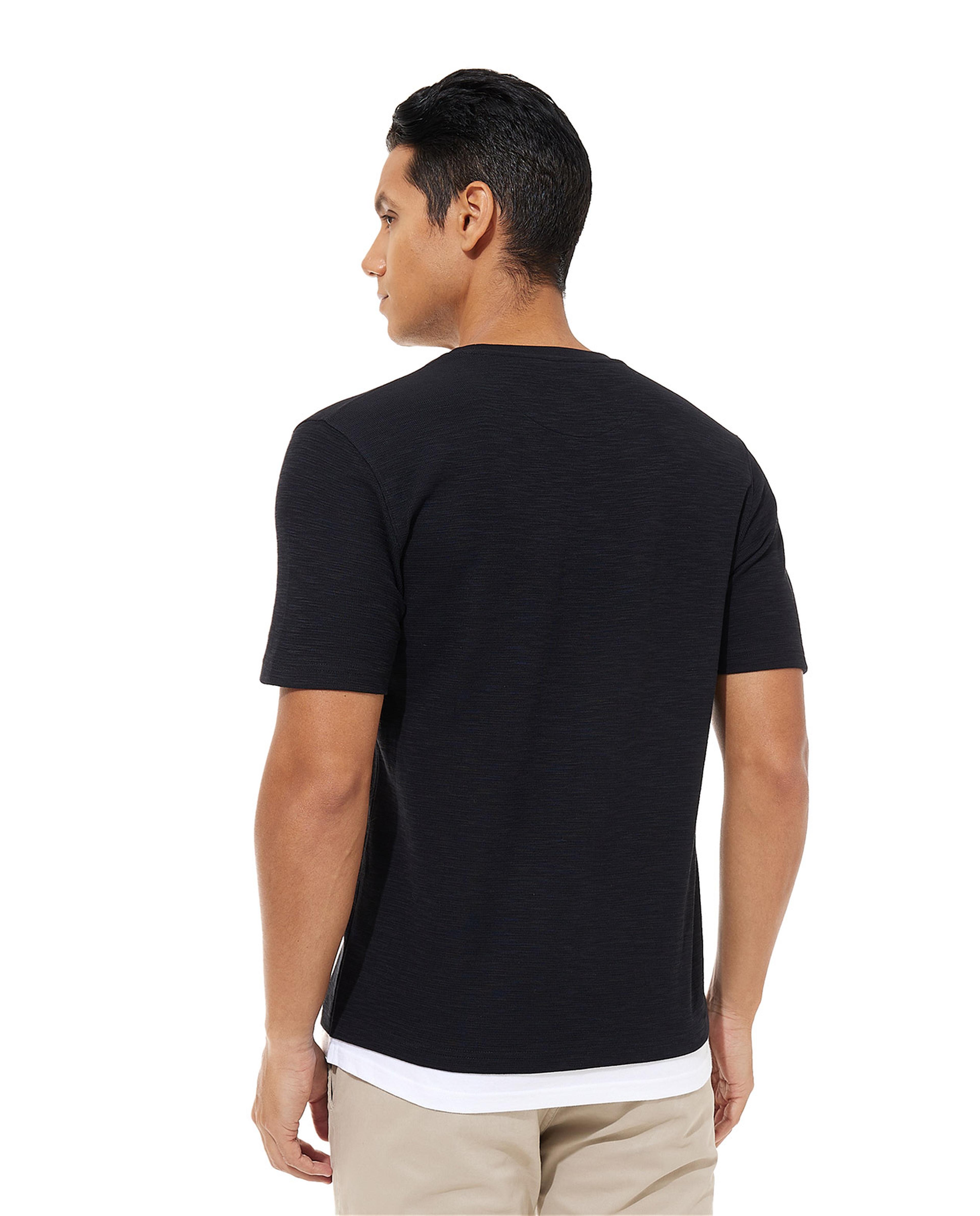 Solid T-Shirt with Crew Neck and Short Sleeves