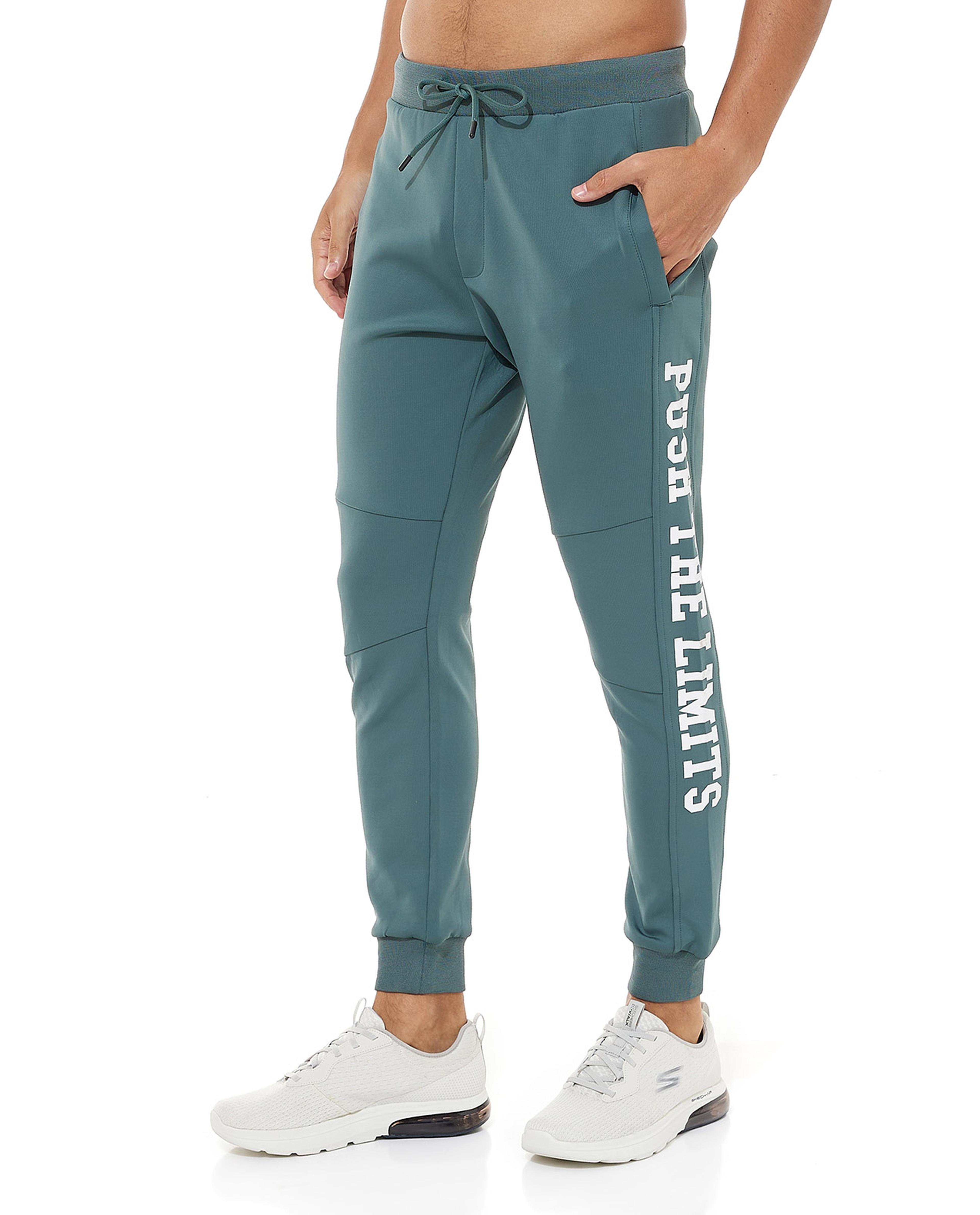 Printed Active Joggers with Drawstring Waist