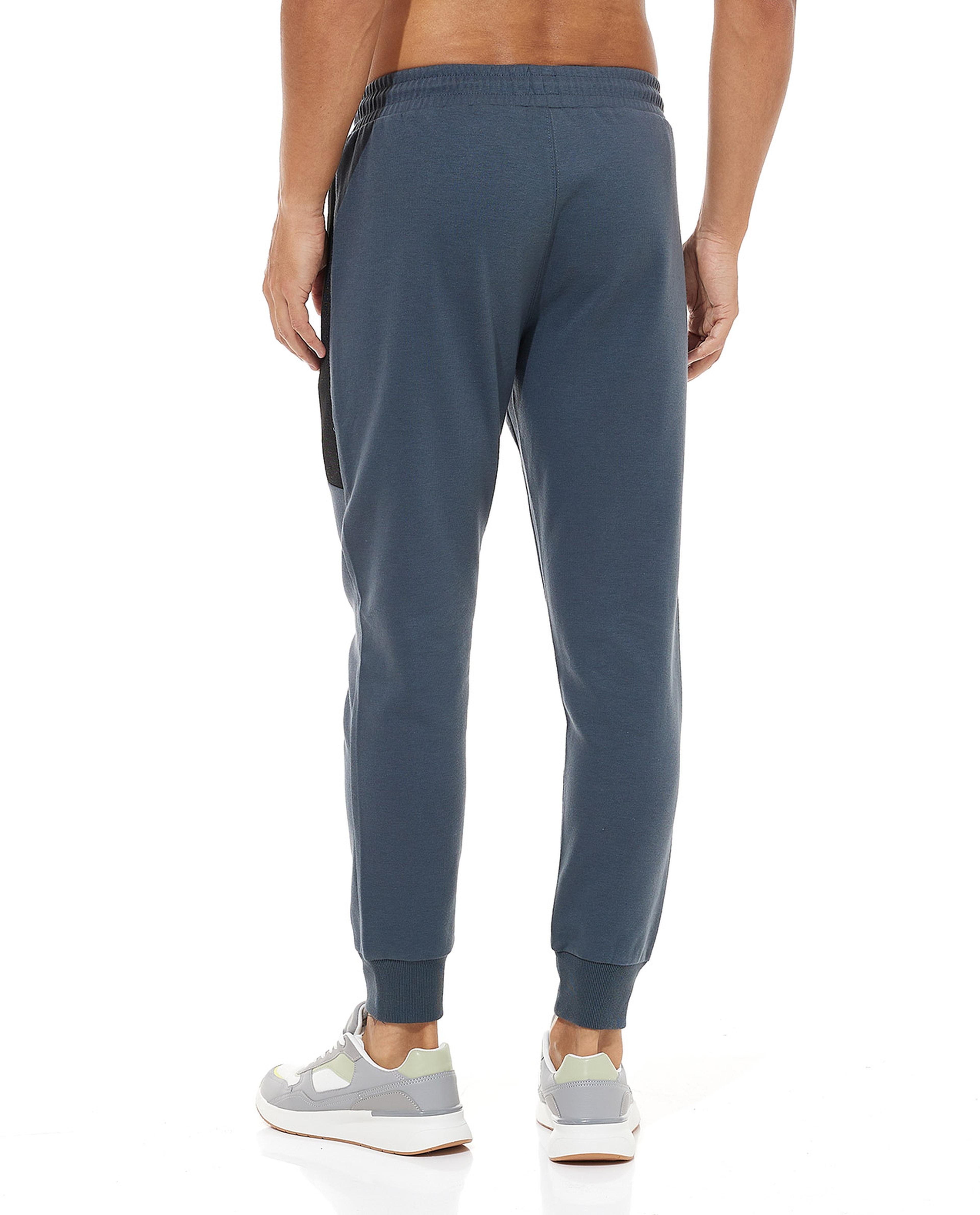 Color Block Active Joggers with Drawstring Waist