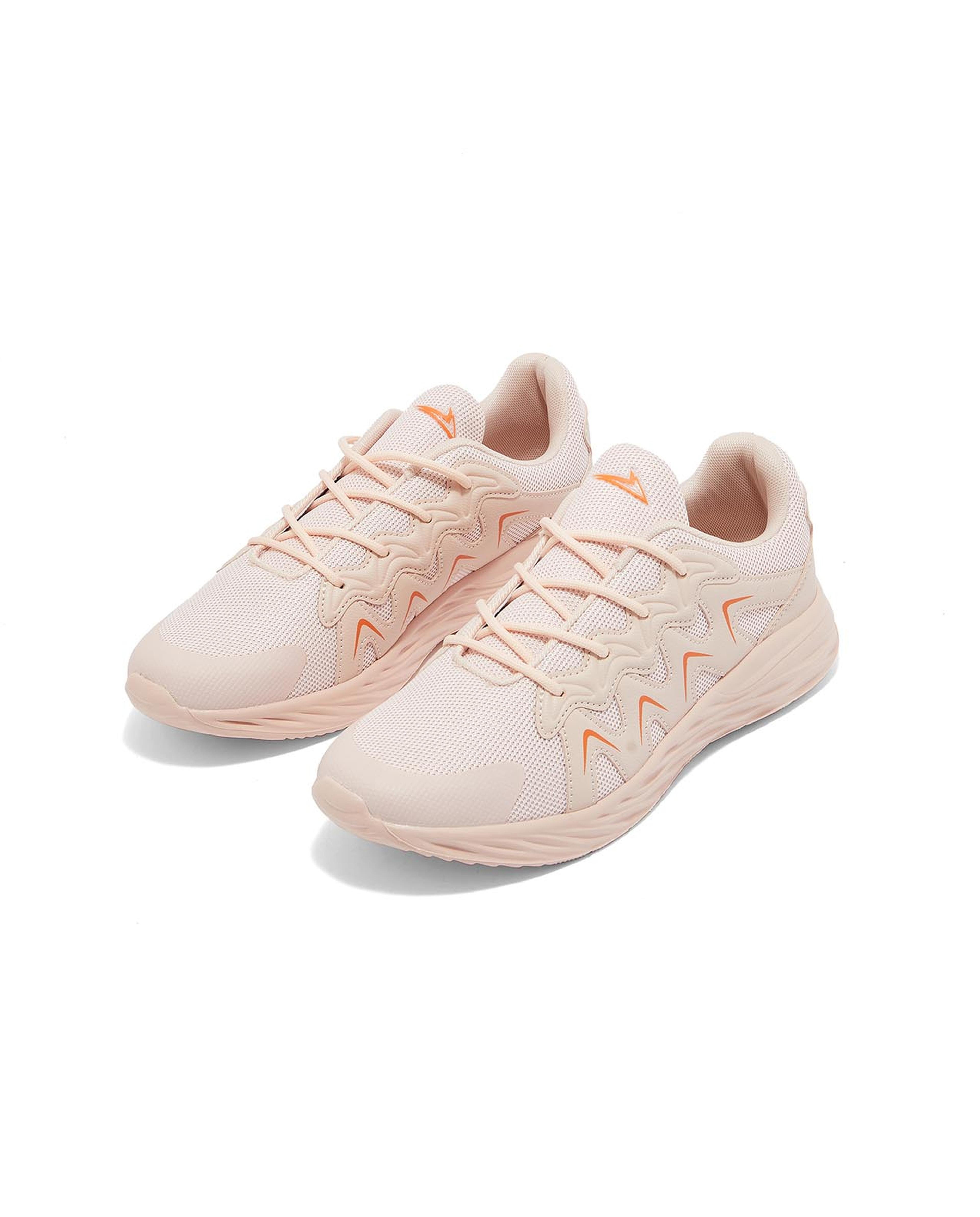 Mesh Detail Lace-Up Running Shoes