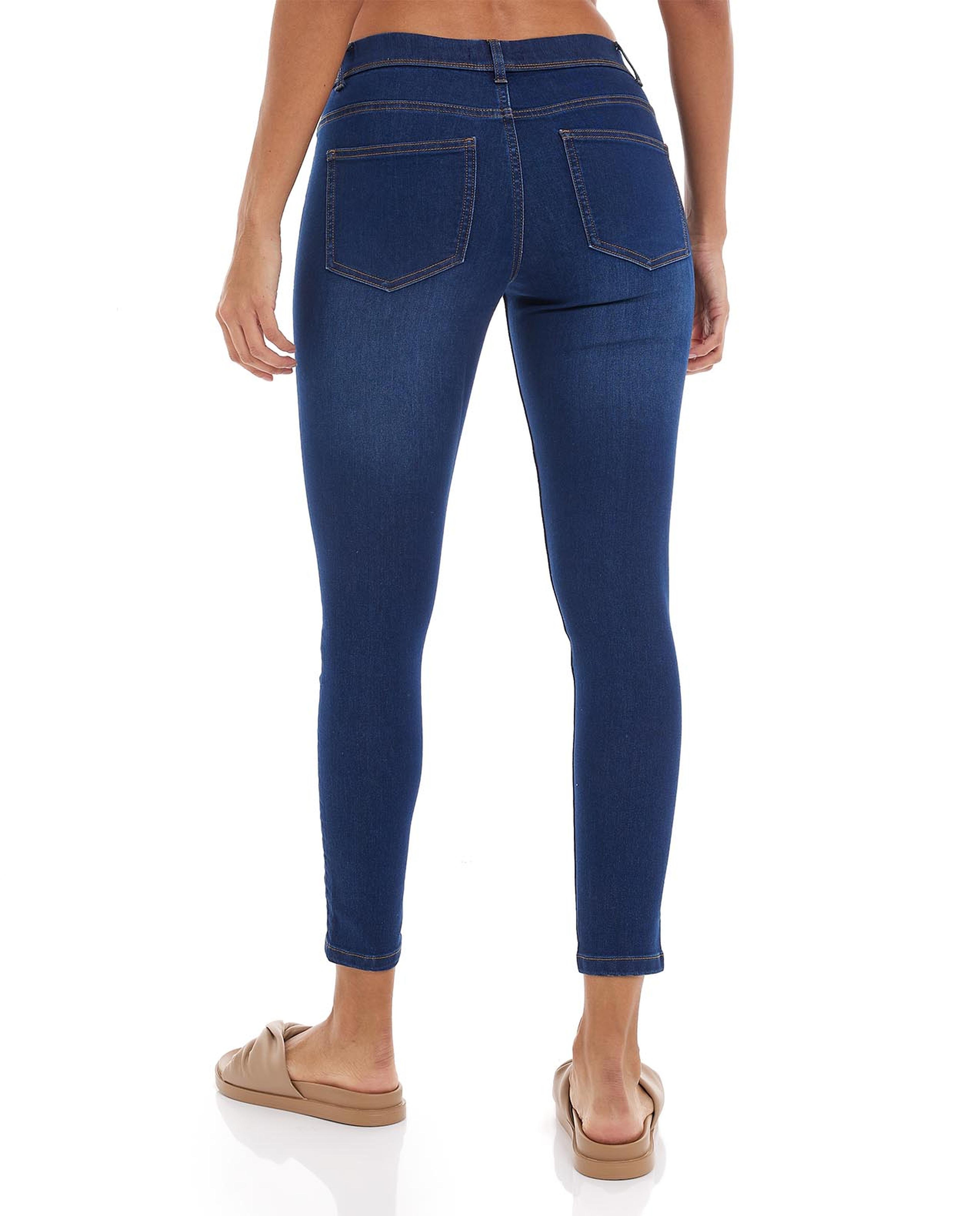 Solid Jeggings with Elasticated Waist