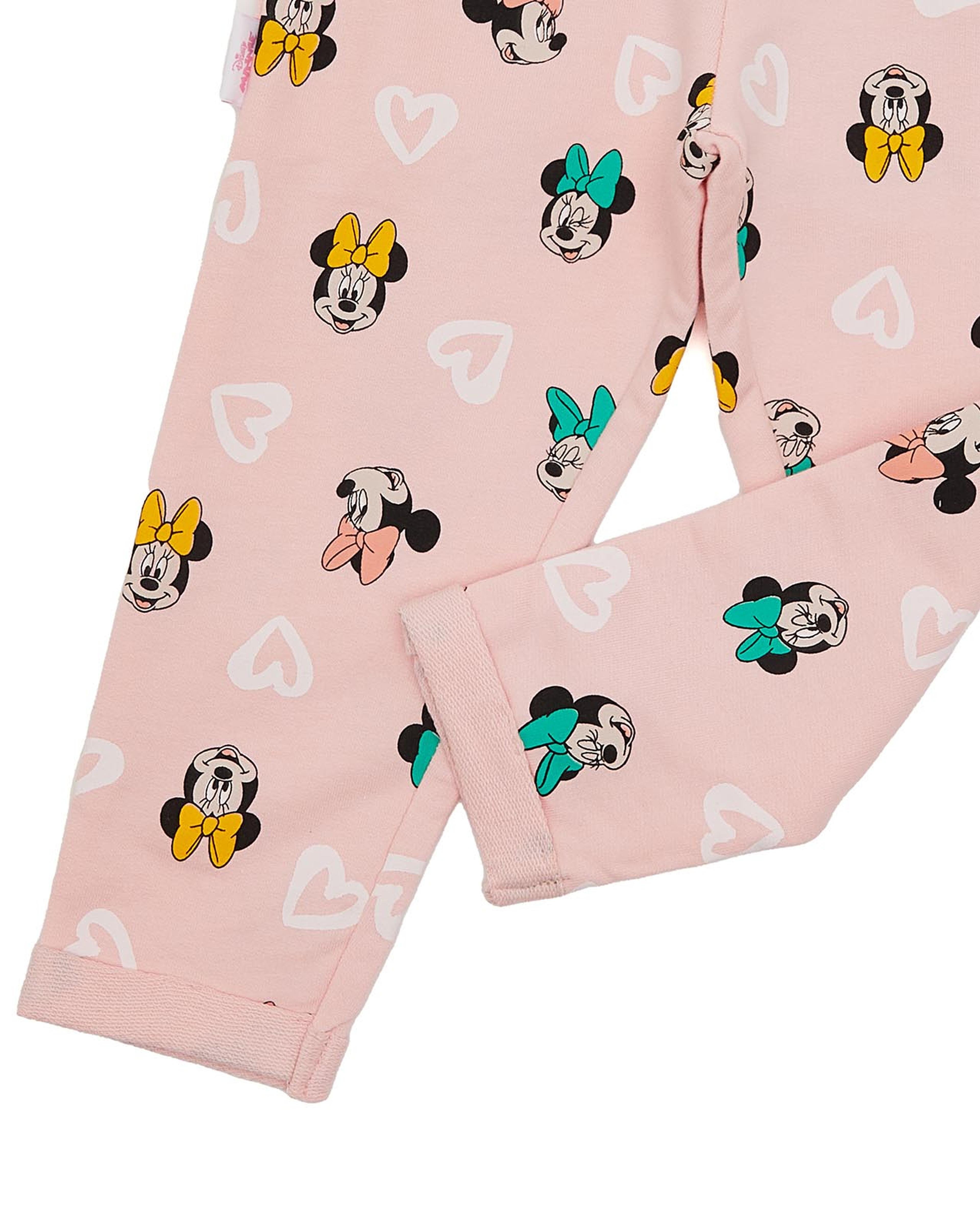 Minnie Mouse Print Pants with Elastic Waist