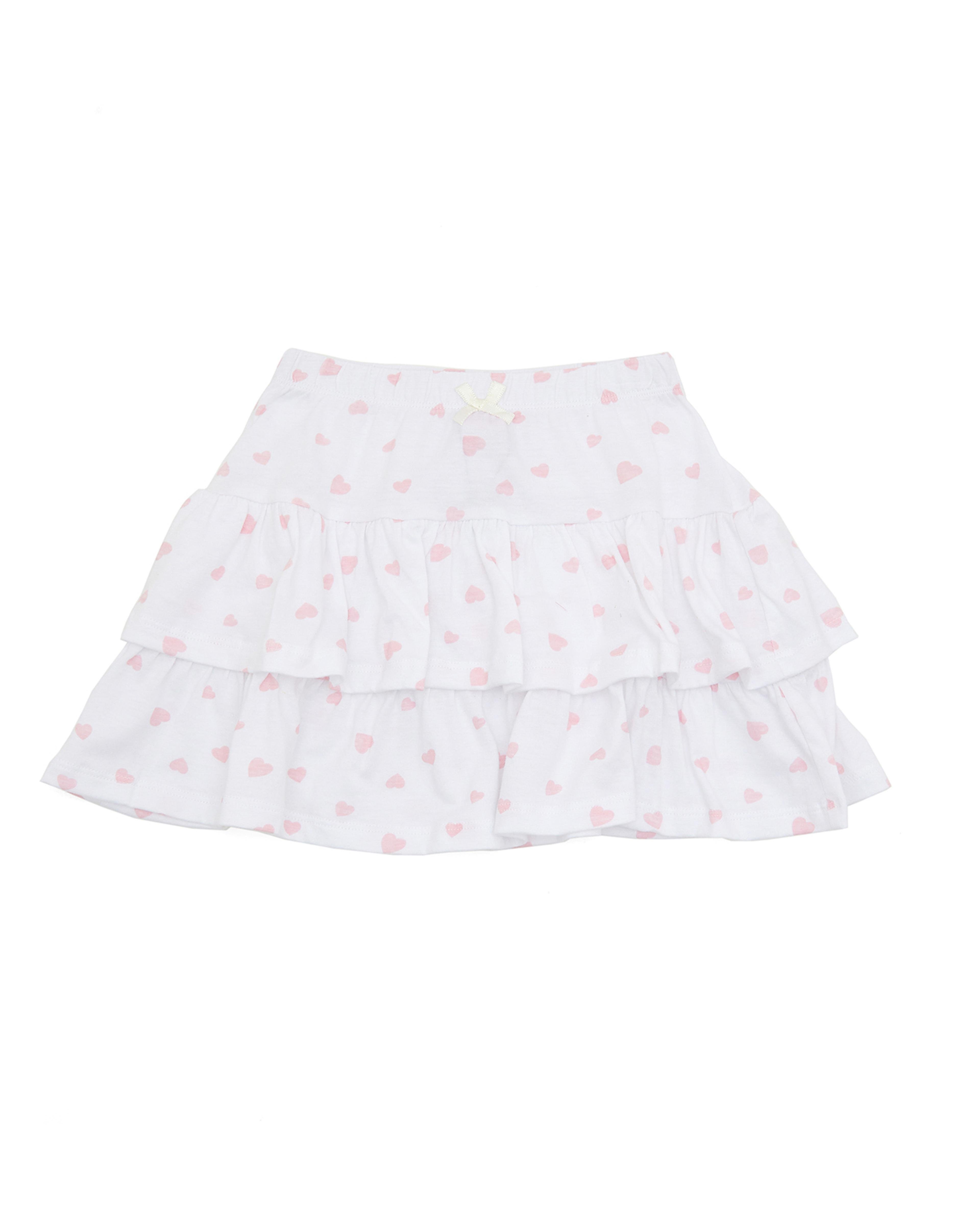 Pack of 2 Solid and Printed Mini Skirt