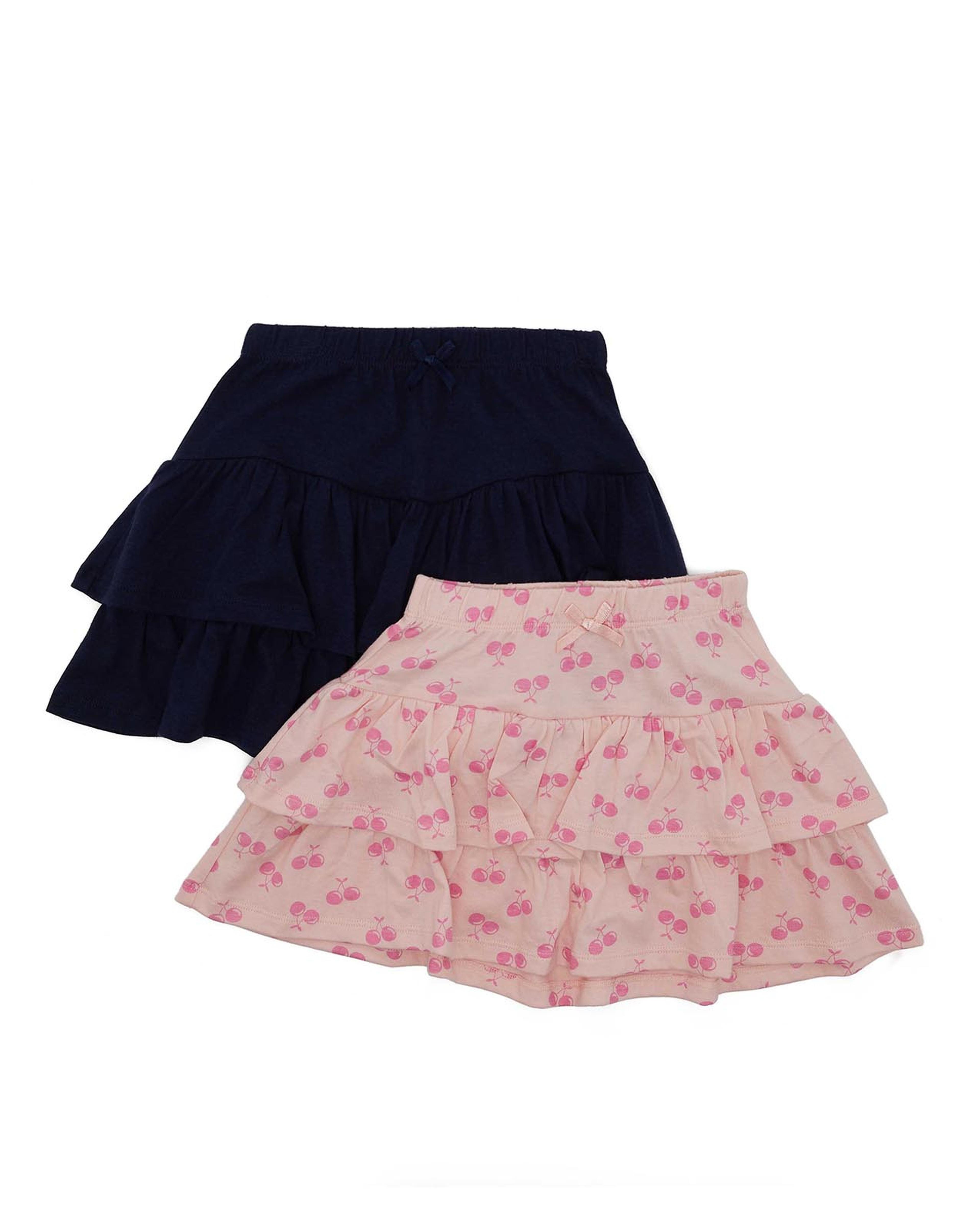 Pack of 2 Layered Skirts with Elastic Waist