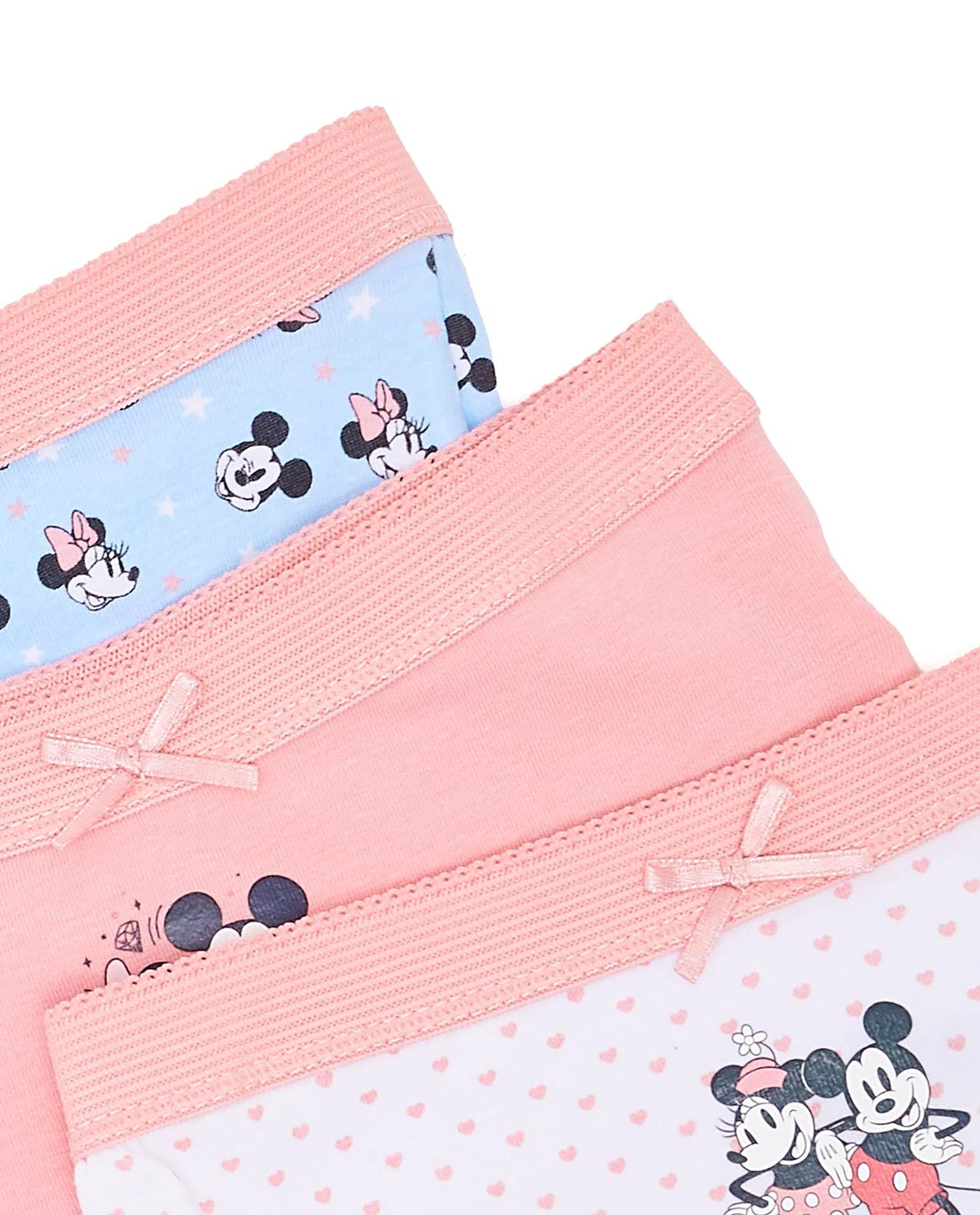 Pack of 3 Mickey and Minnie Printed Bikini Briefs