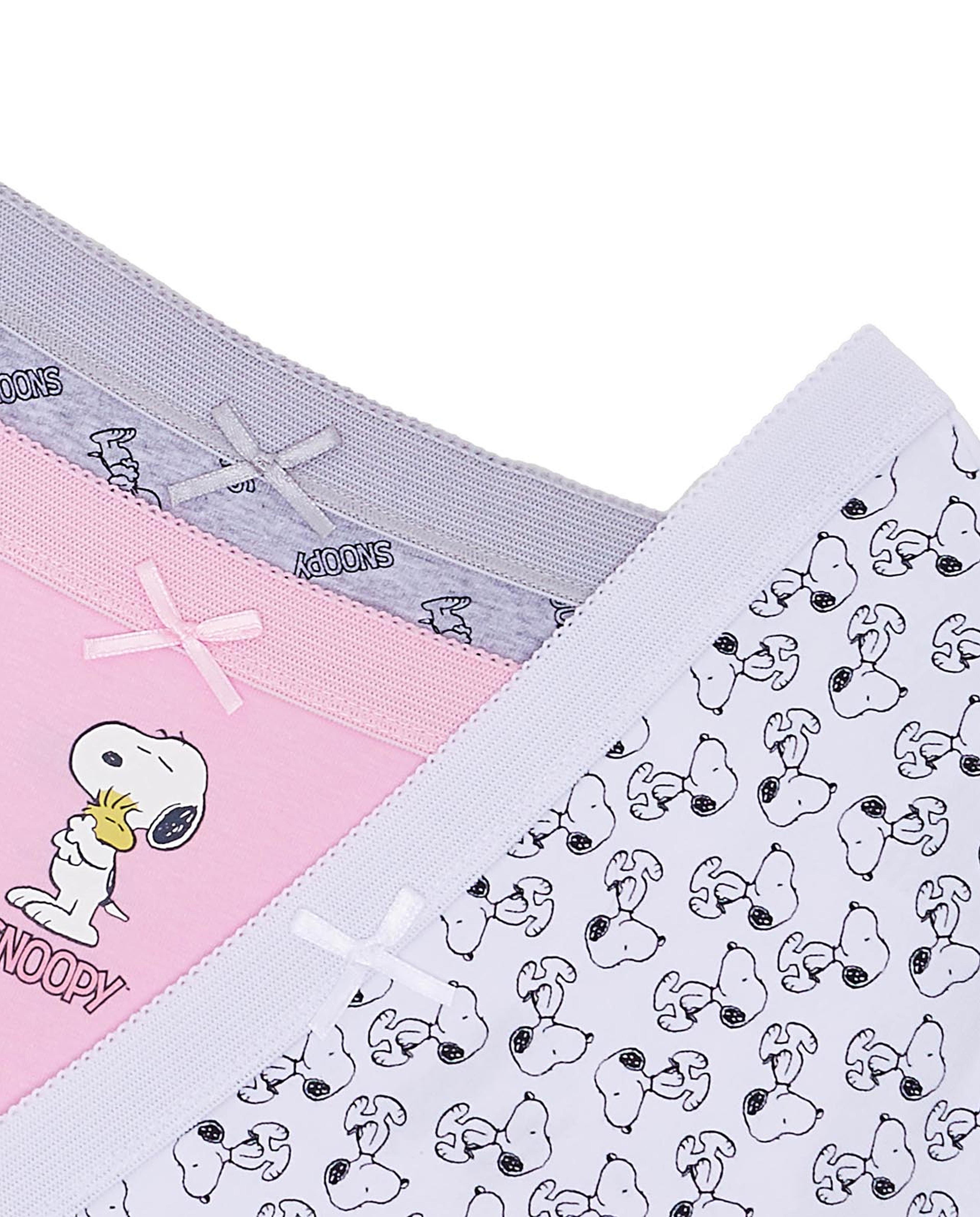 Pack of 3 Snoopy Printed Bikini Briefs