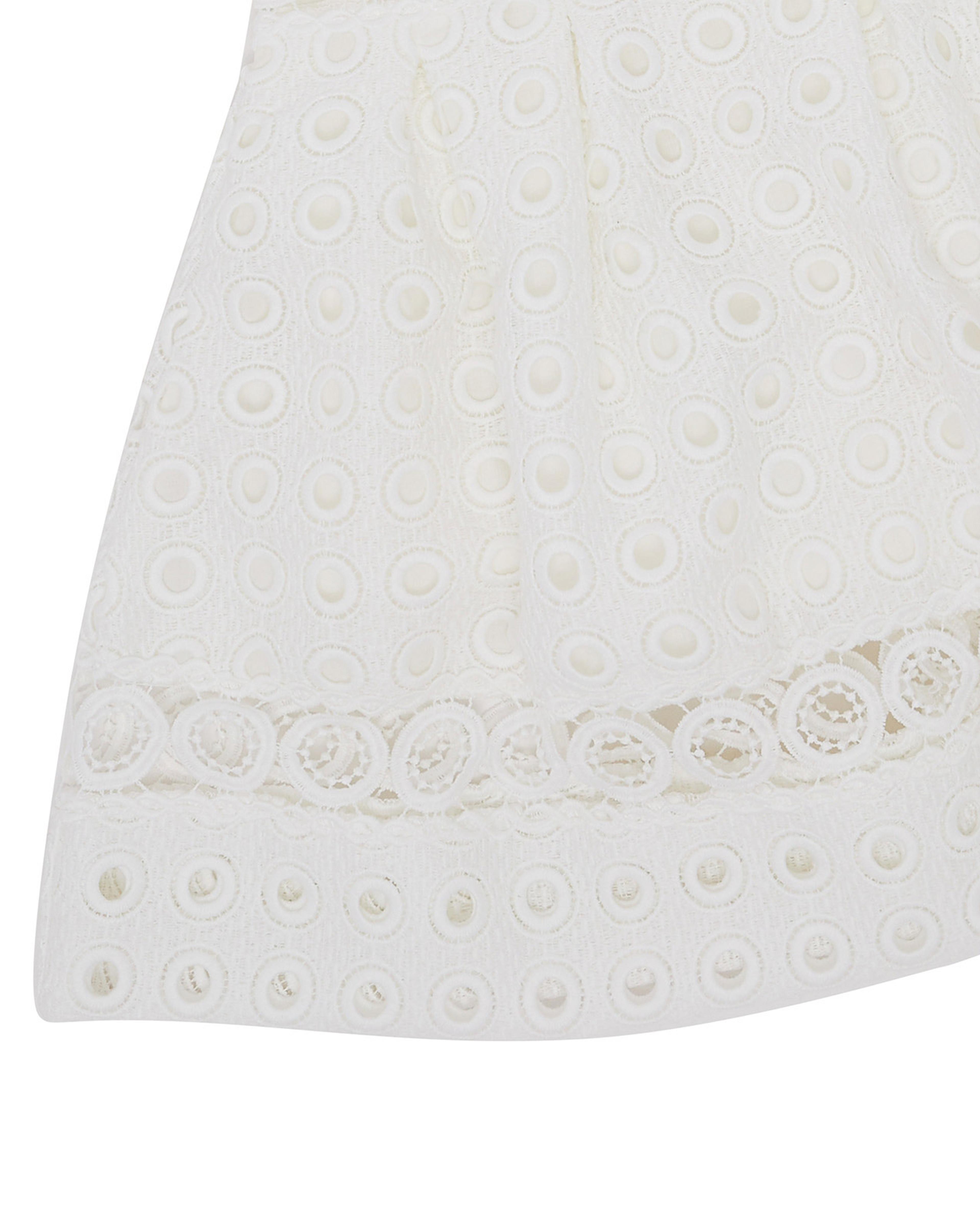 Openwork Sleeveless Dress with Round Neck