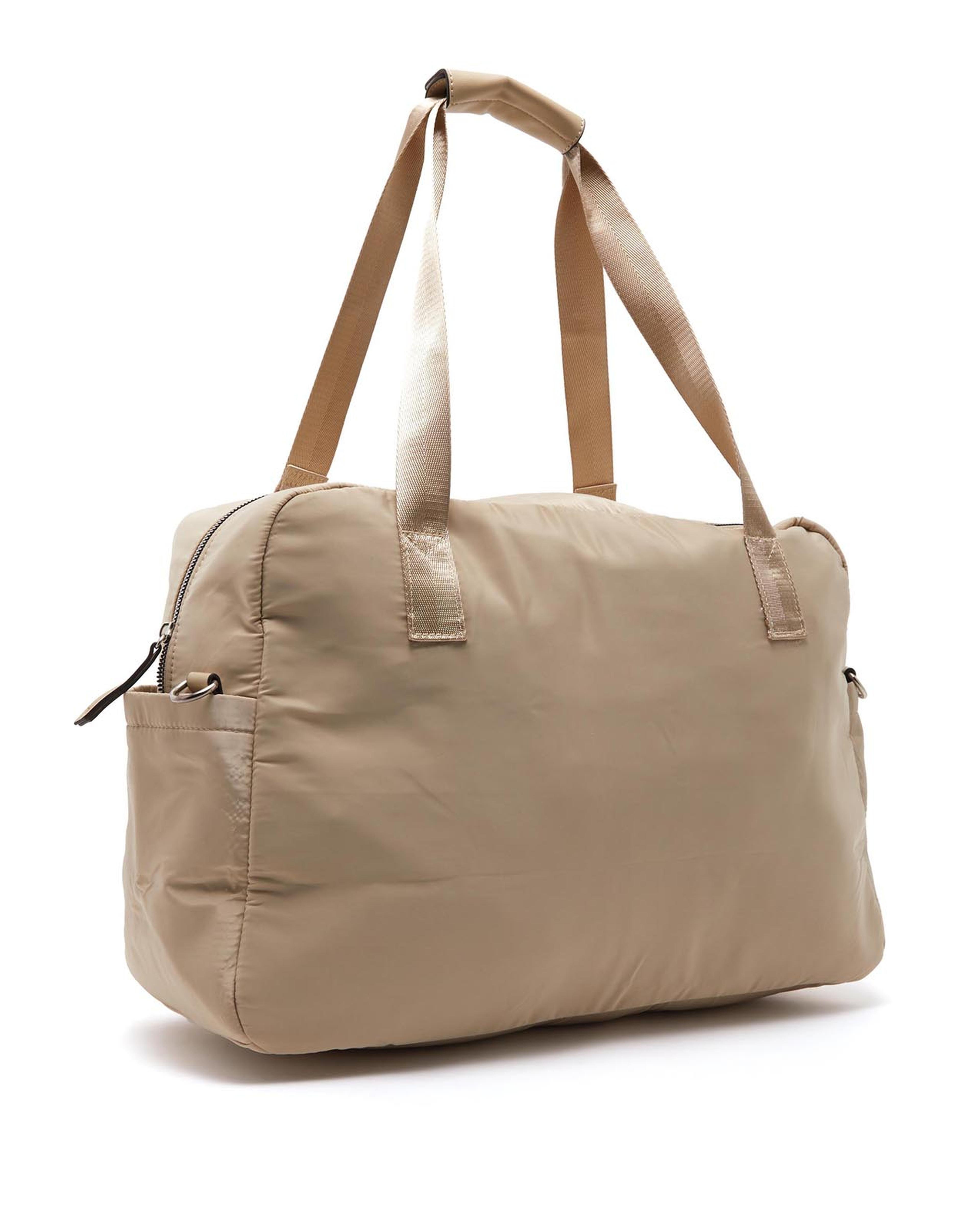 Solid Duffel Bag with Shoulder Strap