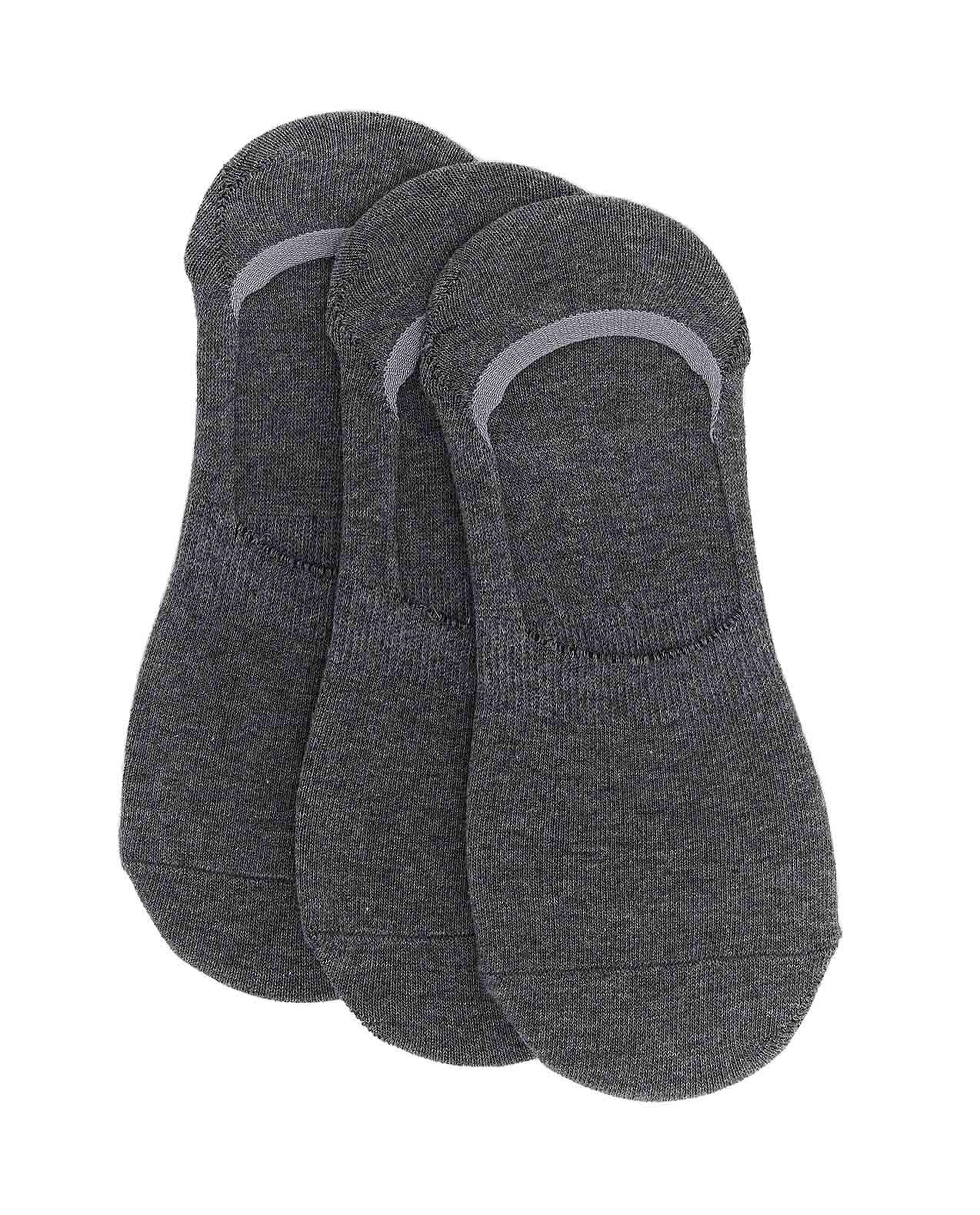 3 Pack Solid No-Show Socks