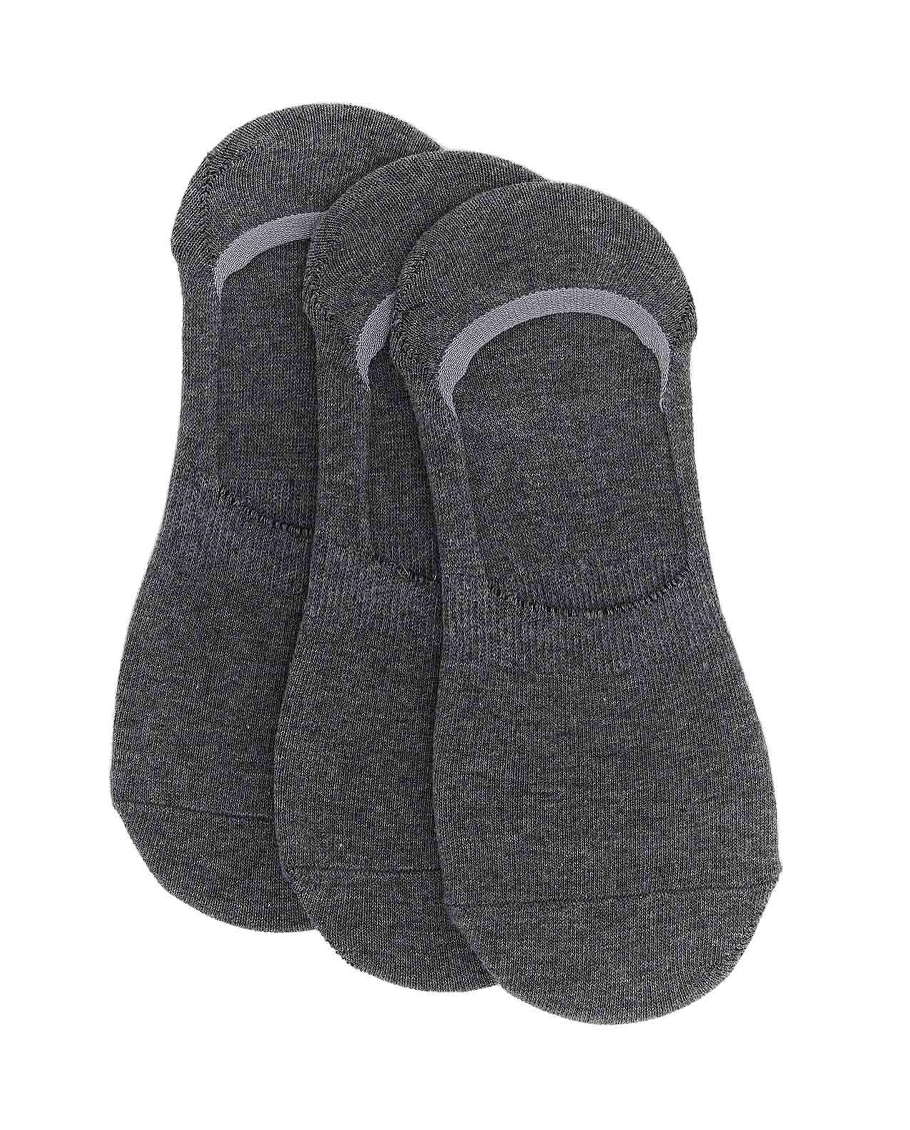 3 Pack Solid No-Show Socks