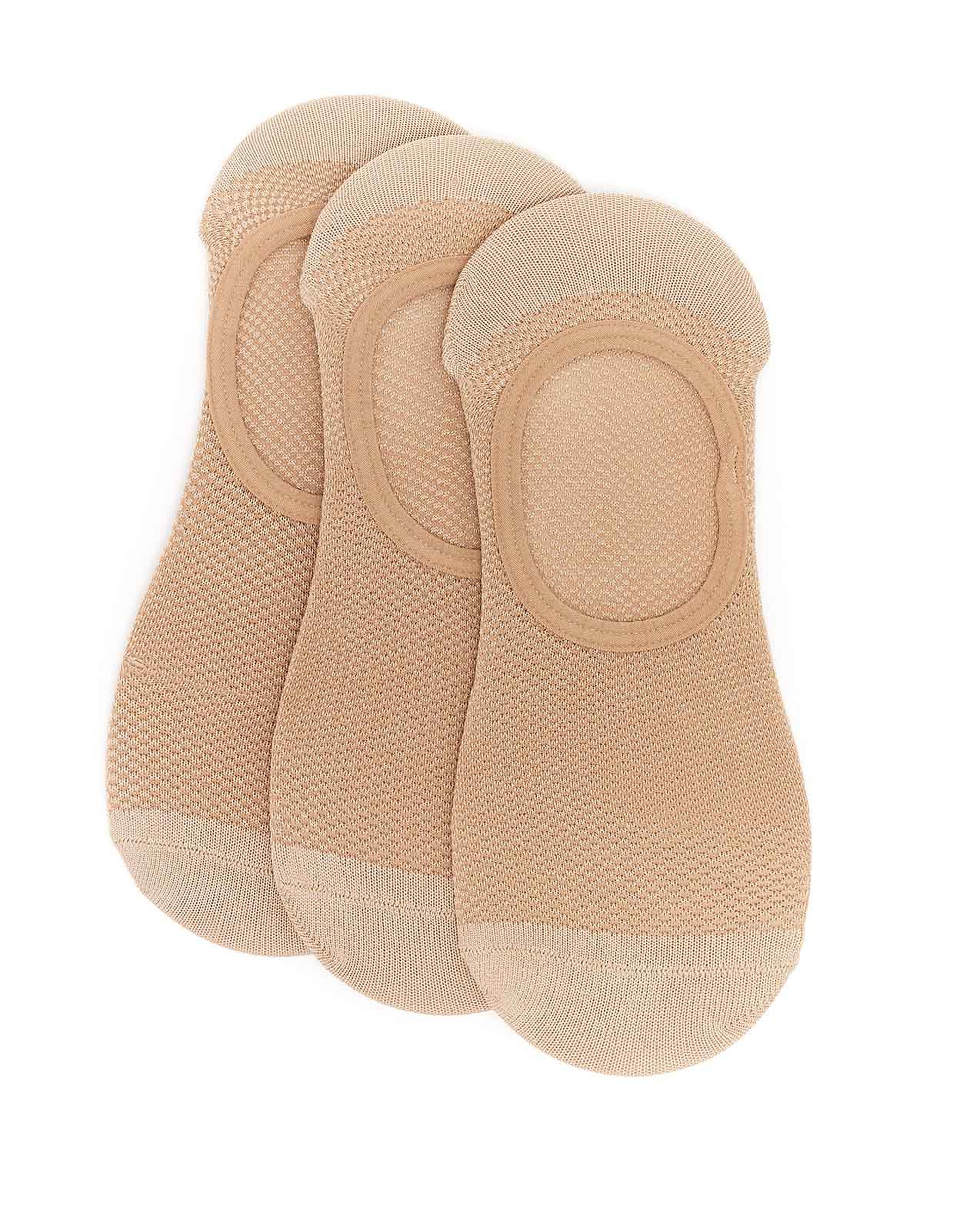 3 Pack Solid No-Show Socks
