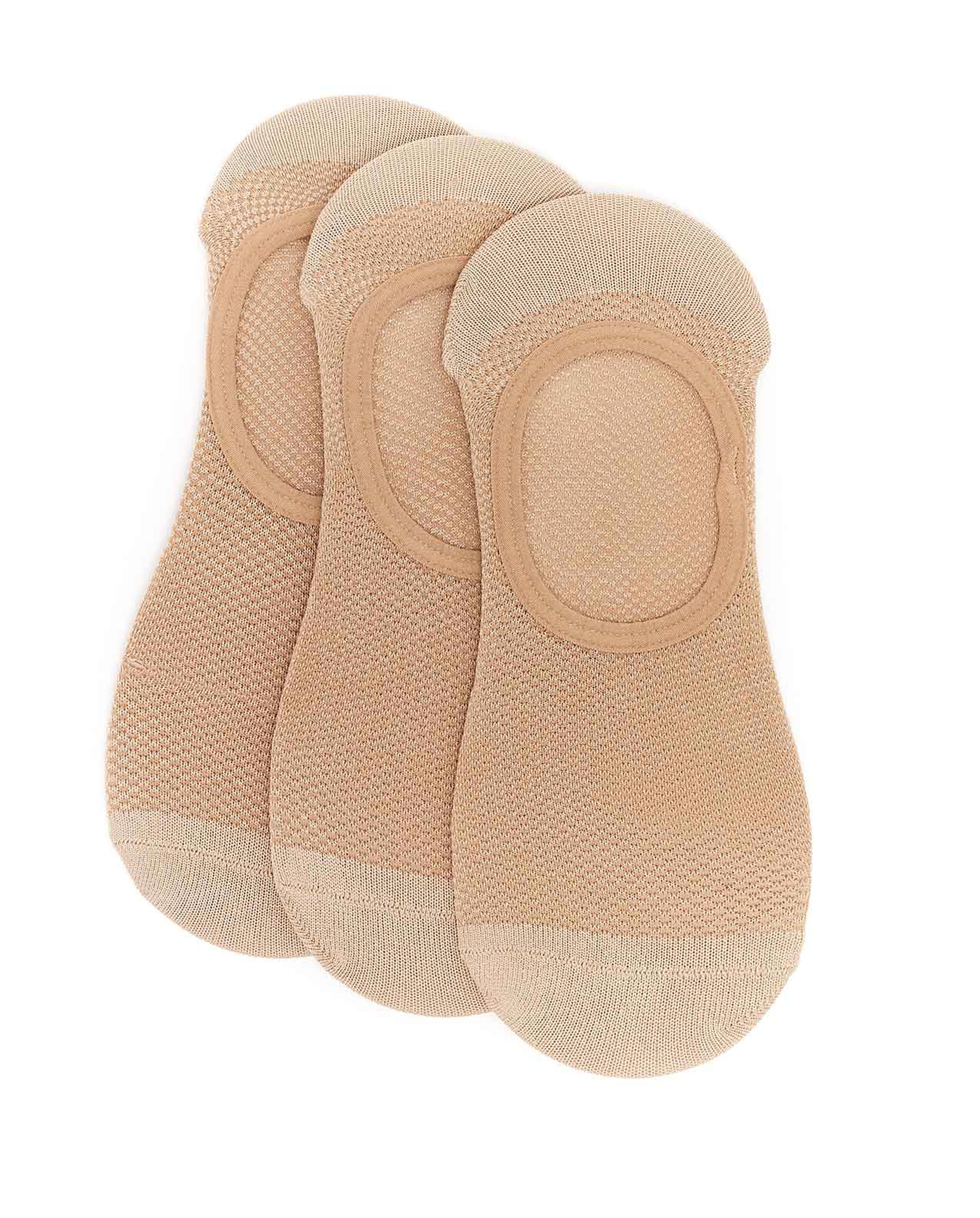 3 Pack Solid No-Show Socks