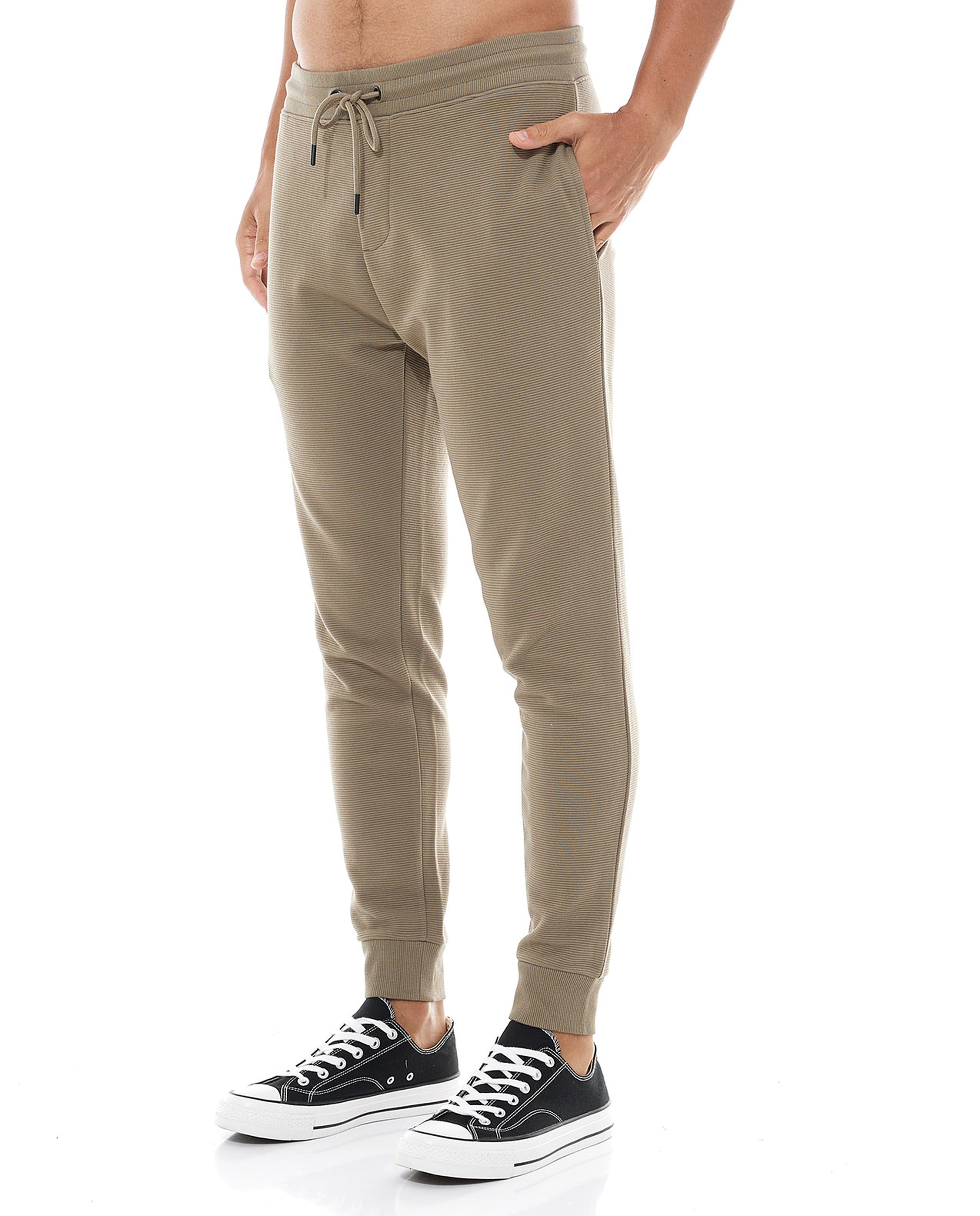 Solid Joggers with Drawstring Waist