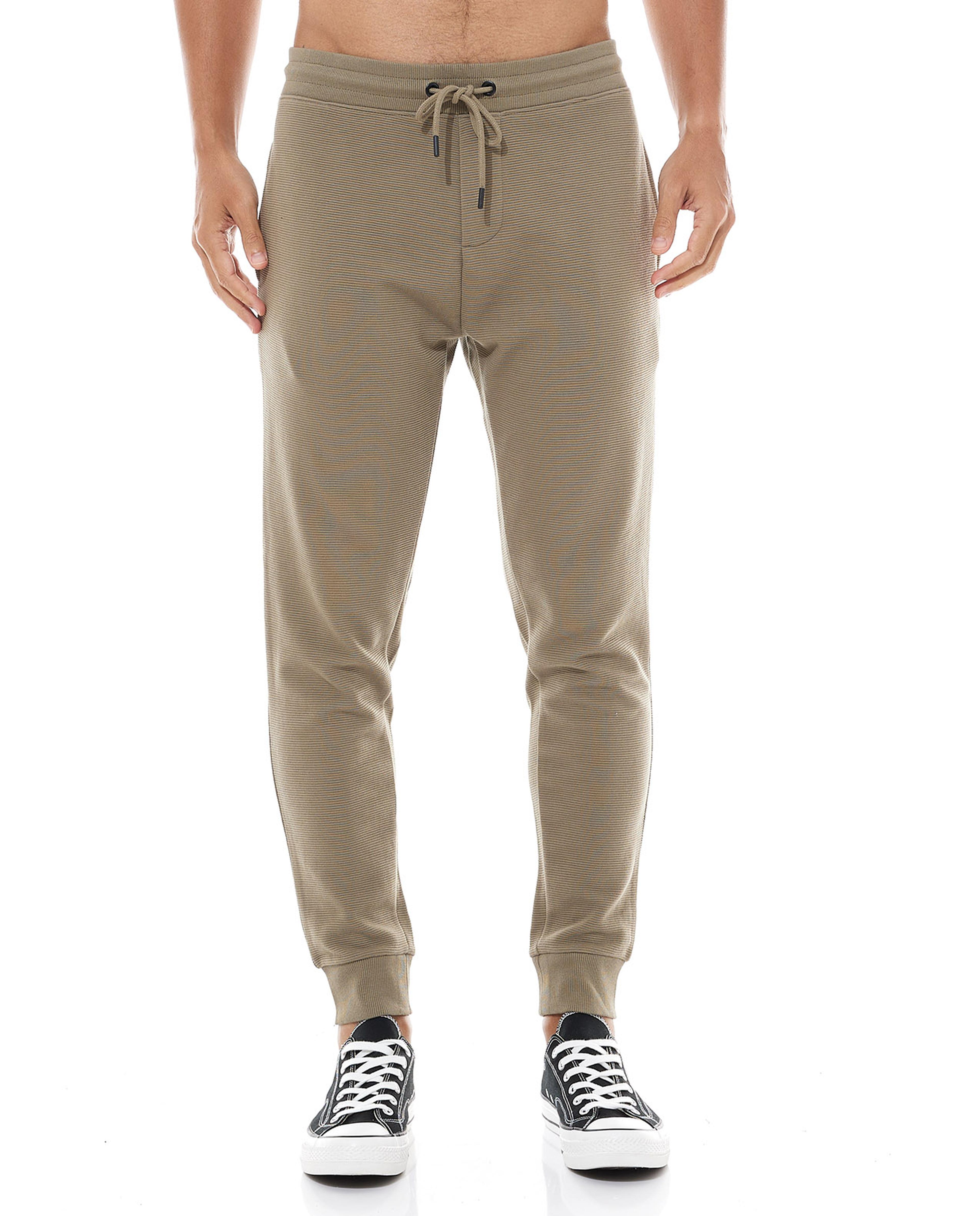 Solid Joggers with Drawstring Waist