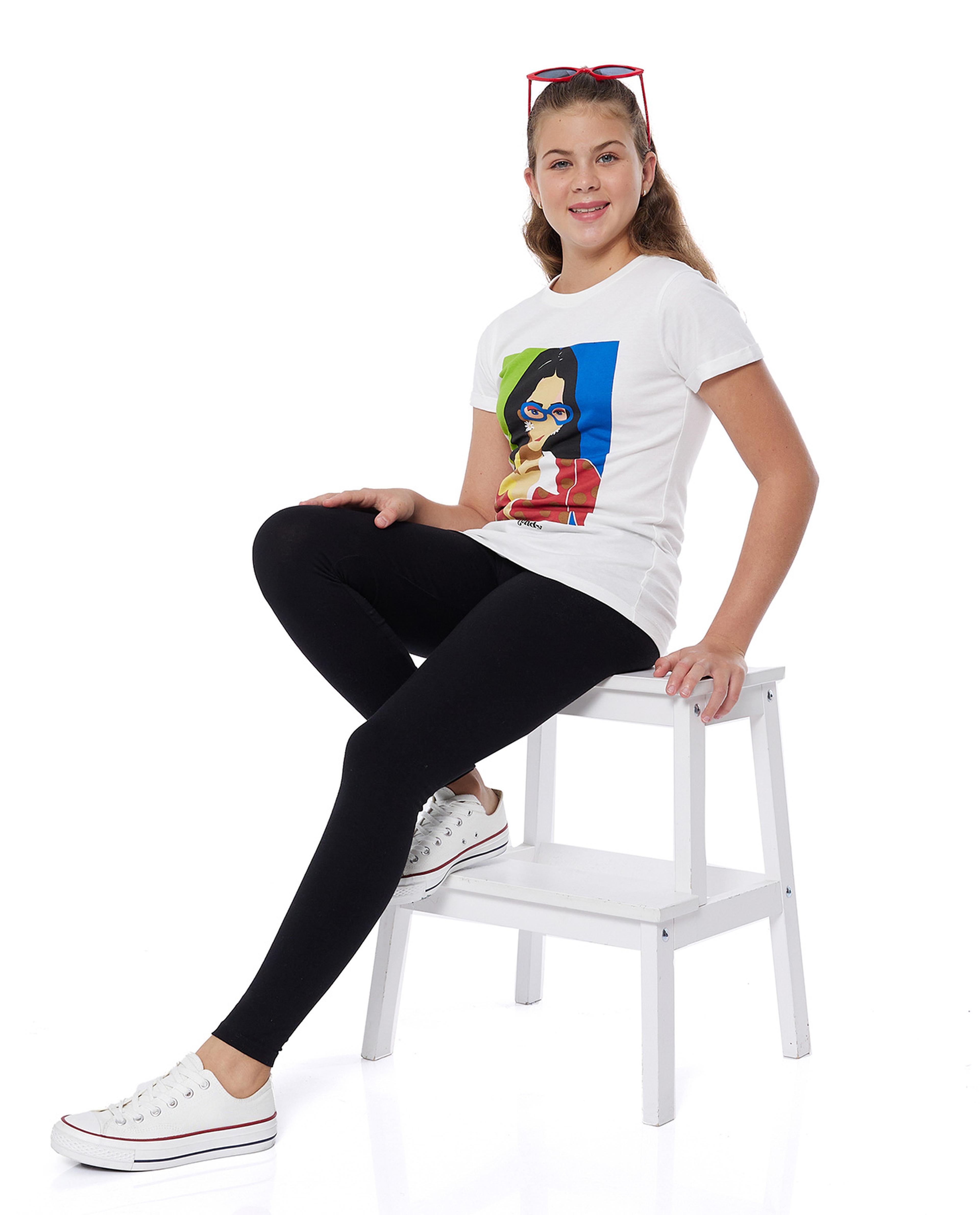 Solid Leggings with Elastic Waist