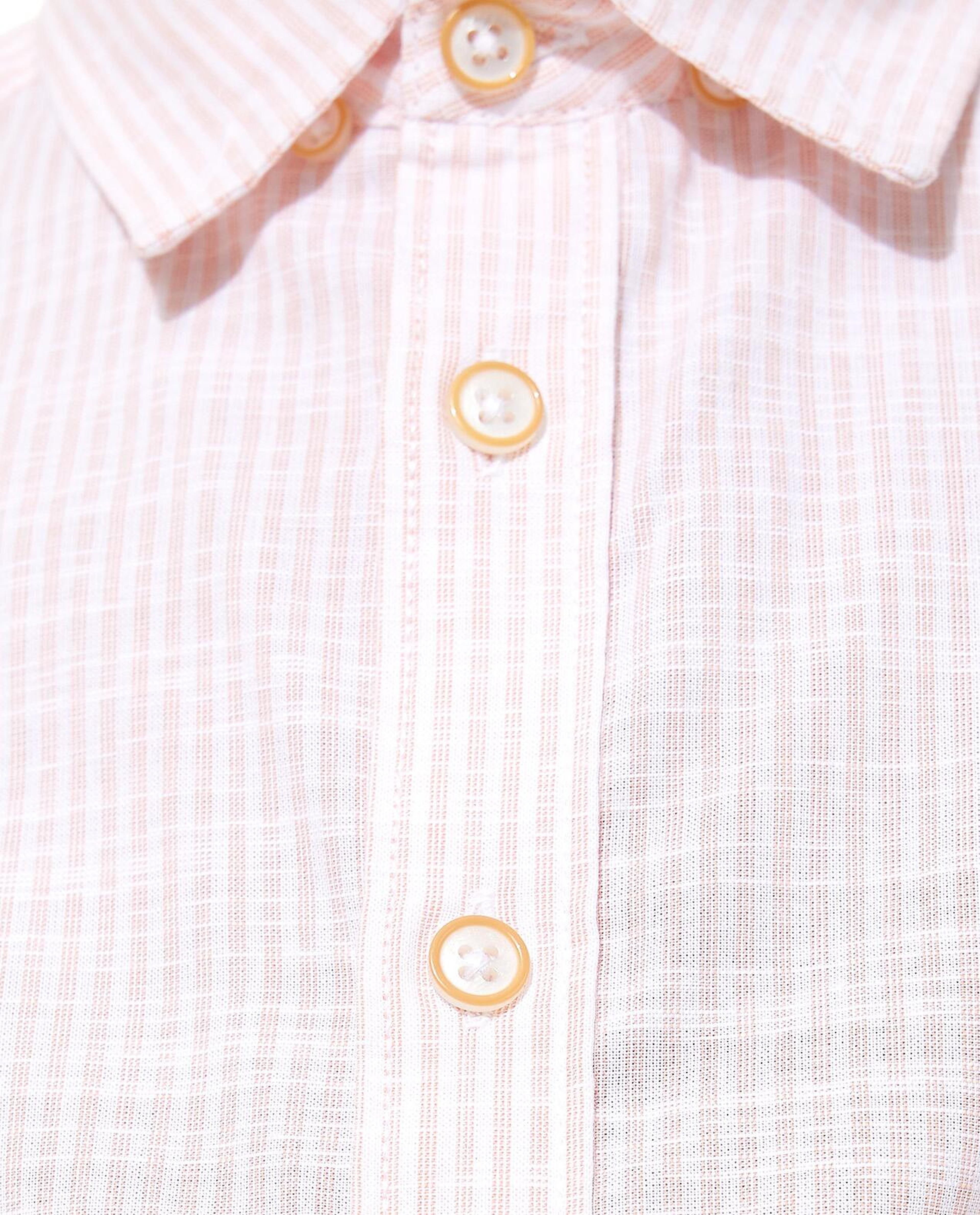 Striped Shirt with Button-Down Collar and Long Sleeves