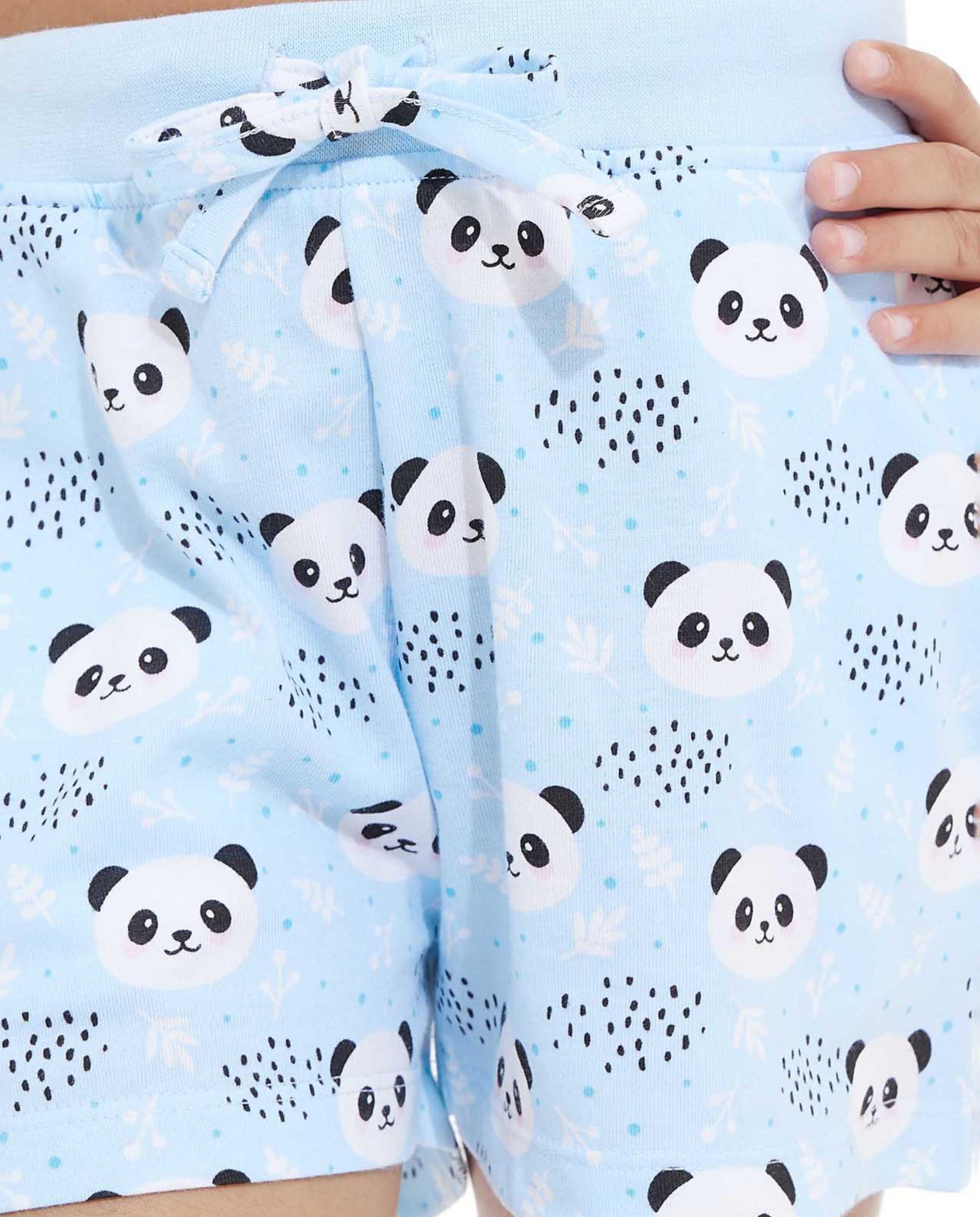 Panda Print Pyjama Set
