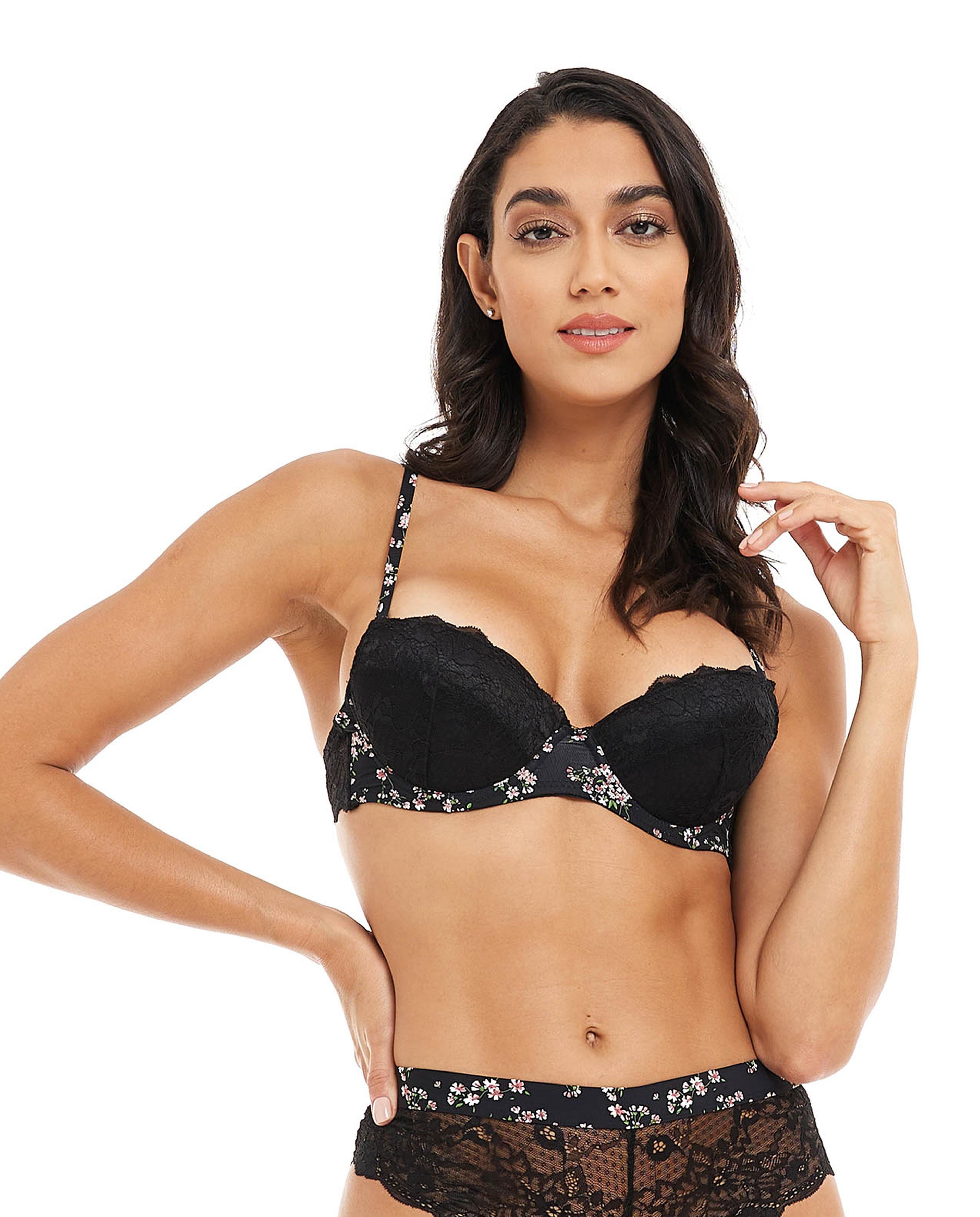 Women Bras 6 Pack of Double Pushup Lace Bra B Cup C Cup (38B): Buy Online  at Best Price in UAE 