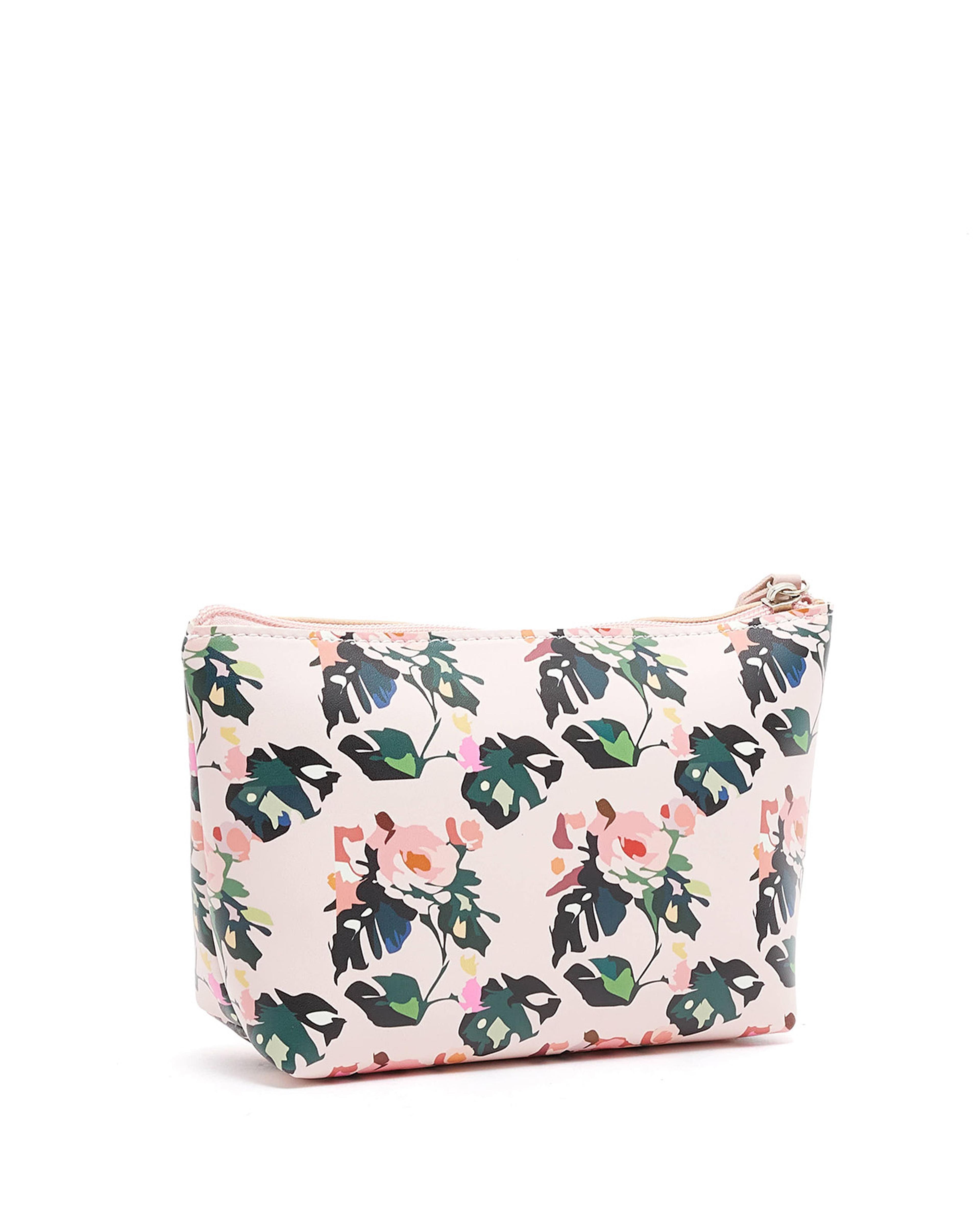 Floral Print Cosmetic Pouch