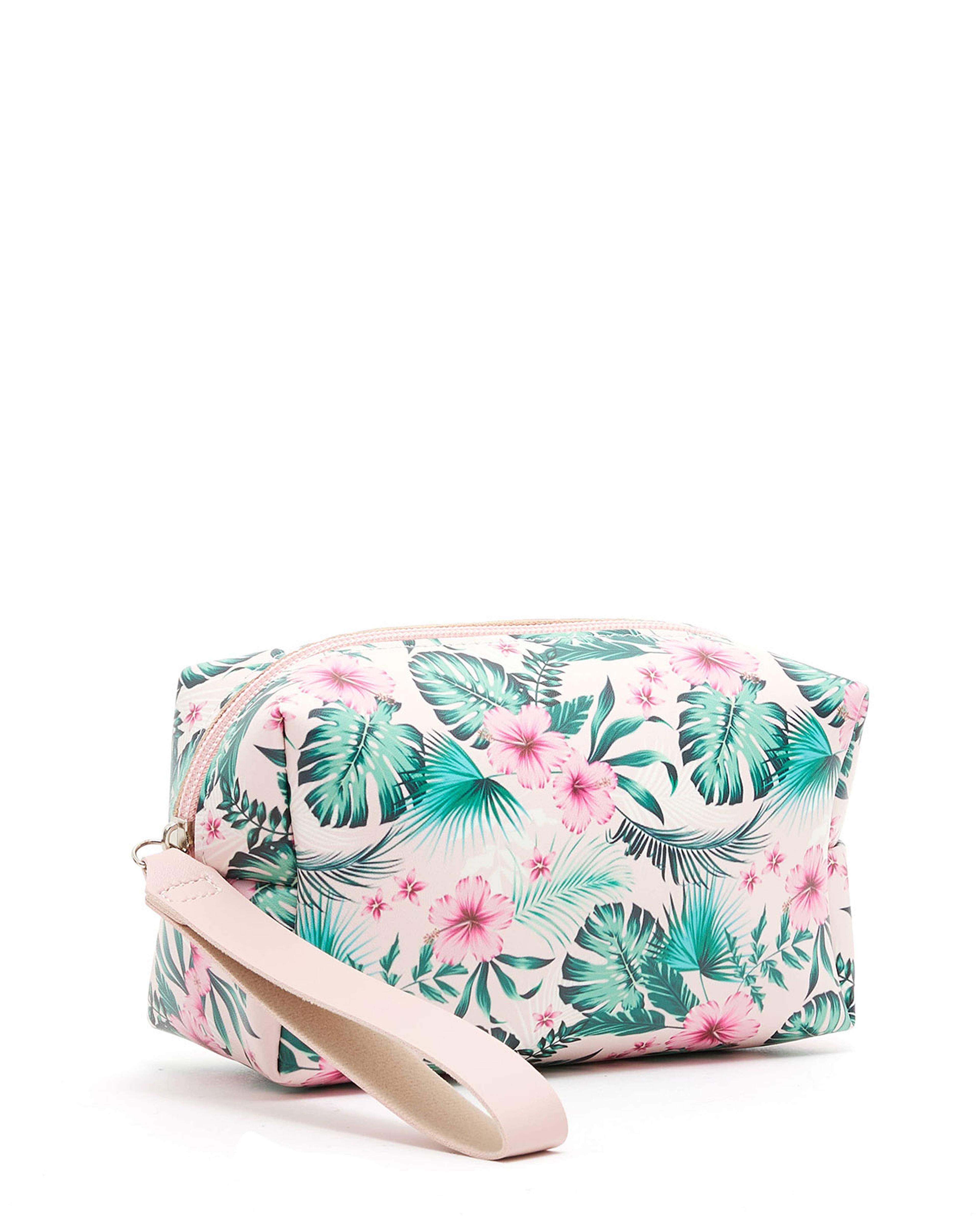 Tropical Print Cosmetic Pouch