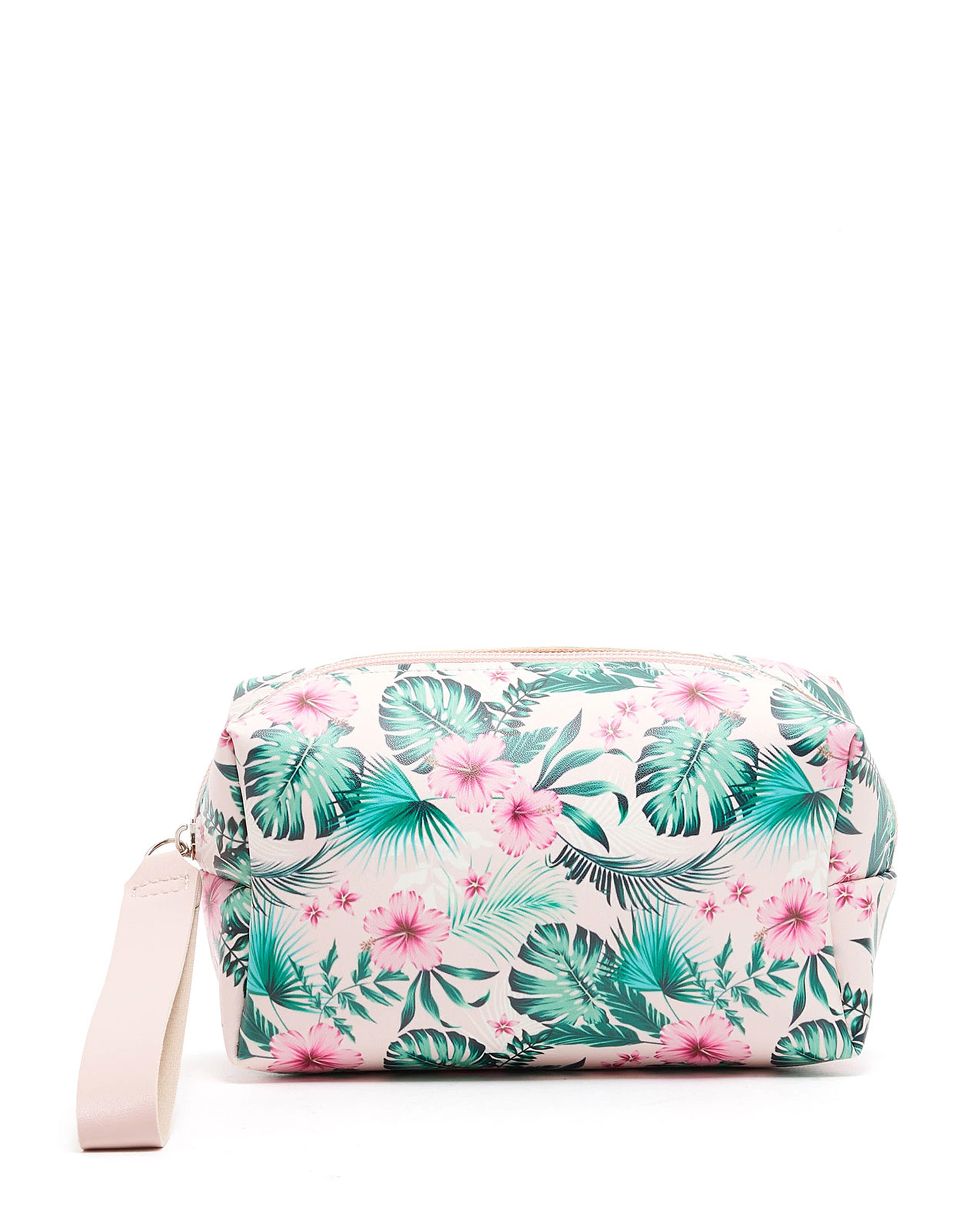 Tropical Print Cosmetic Pouch