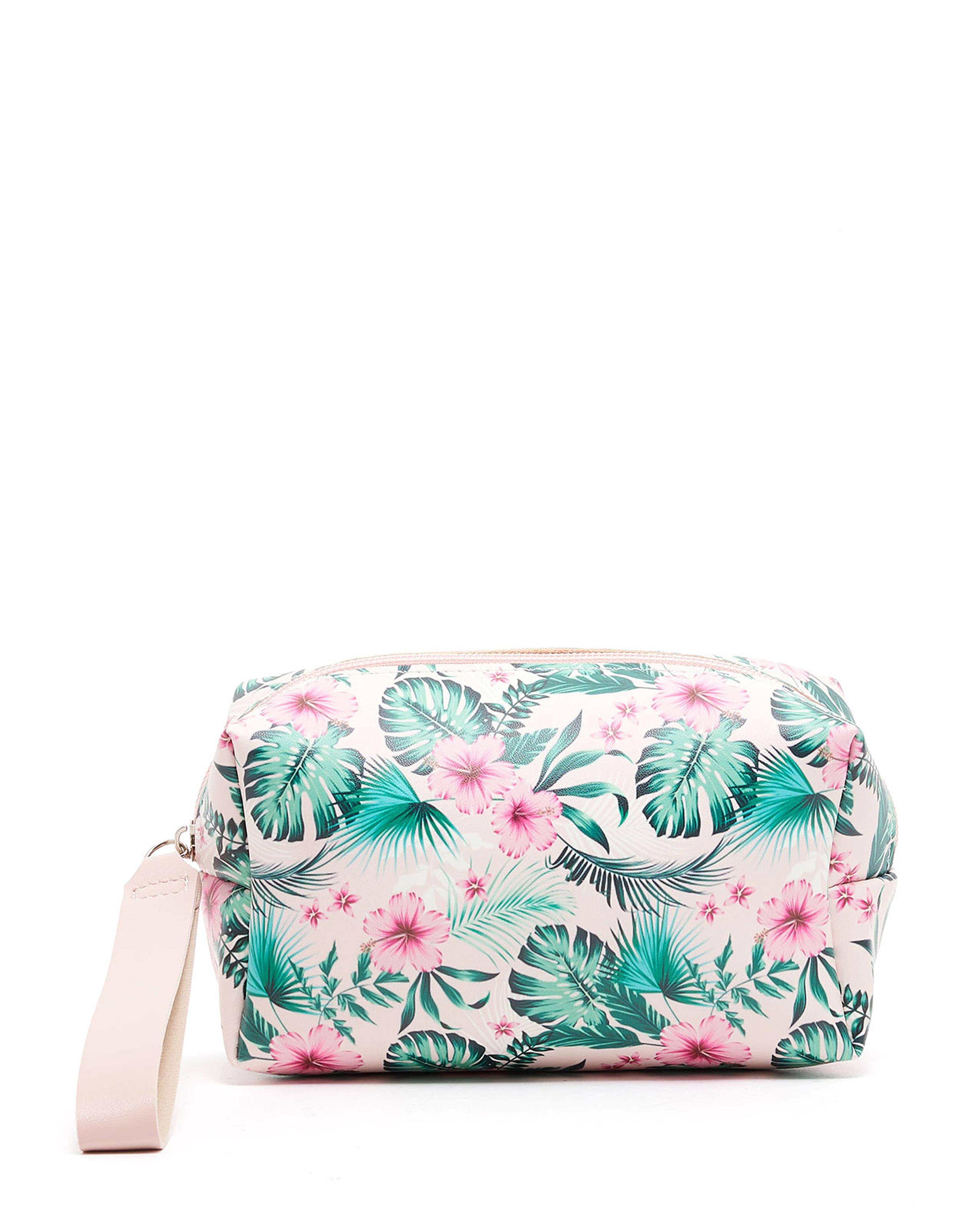 Tropical Print Cosmetic Pouch