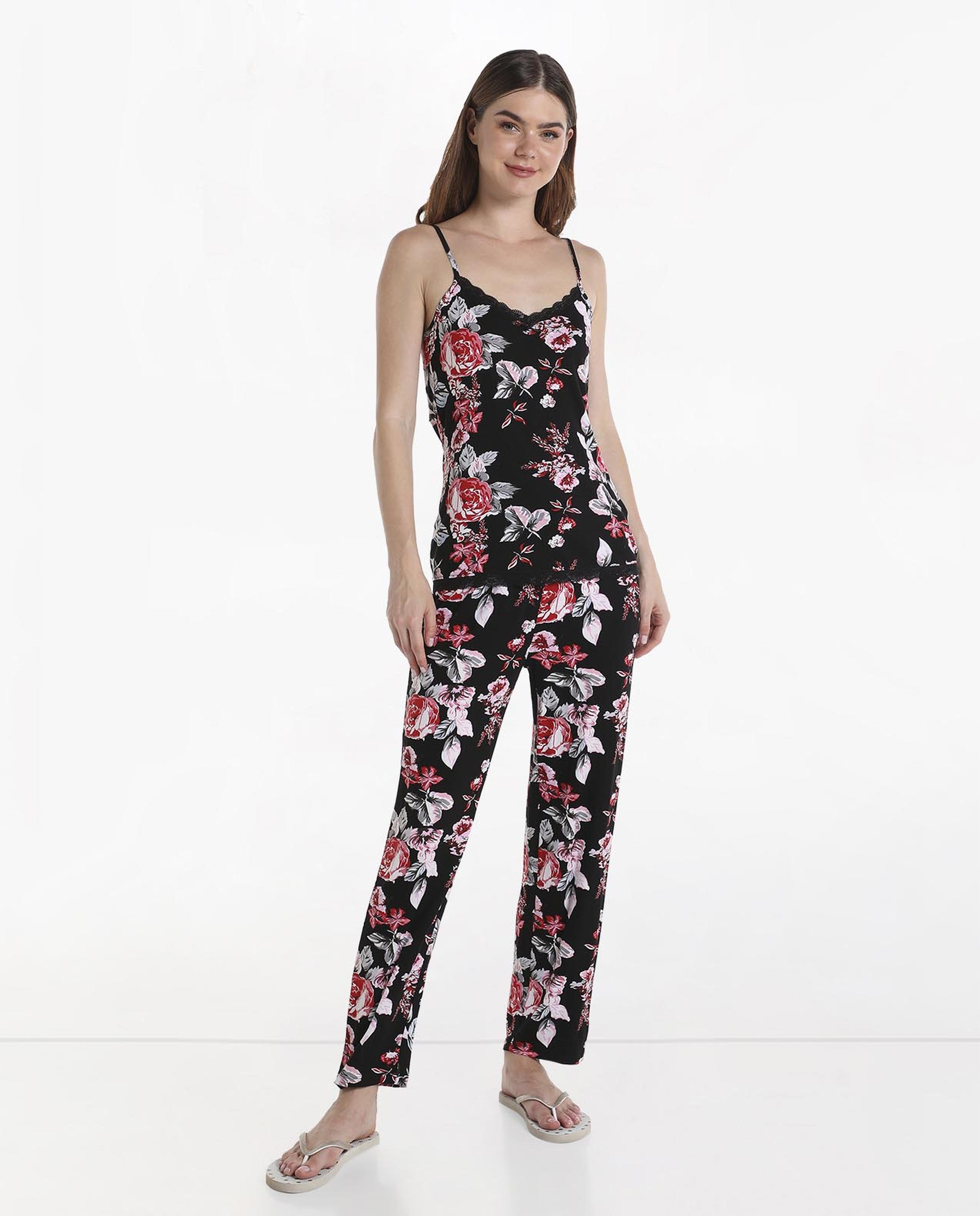 Printed Top and Pyjama Set