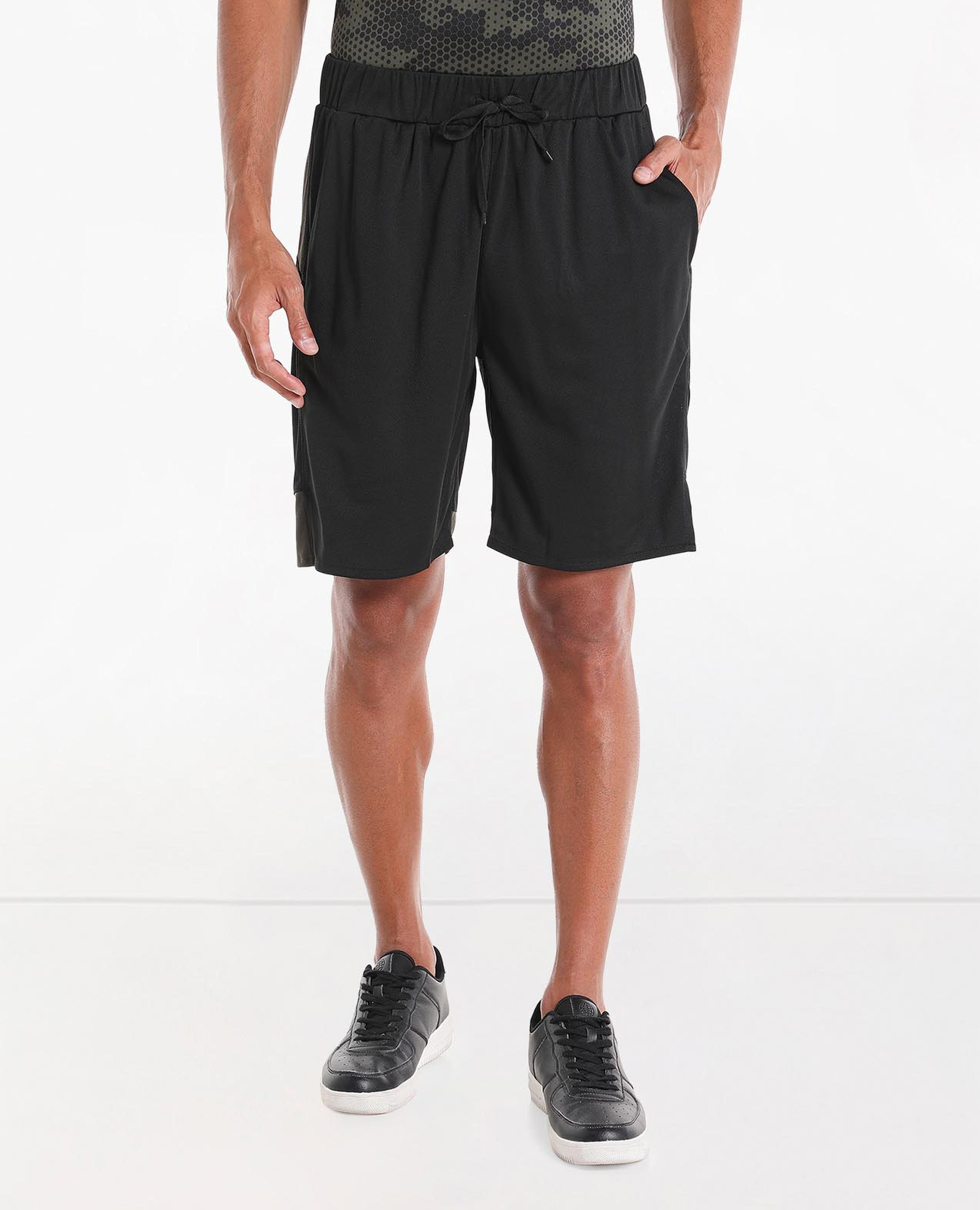Solid Track Pants with Elasticated Drawstring Waist