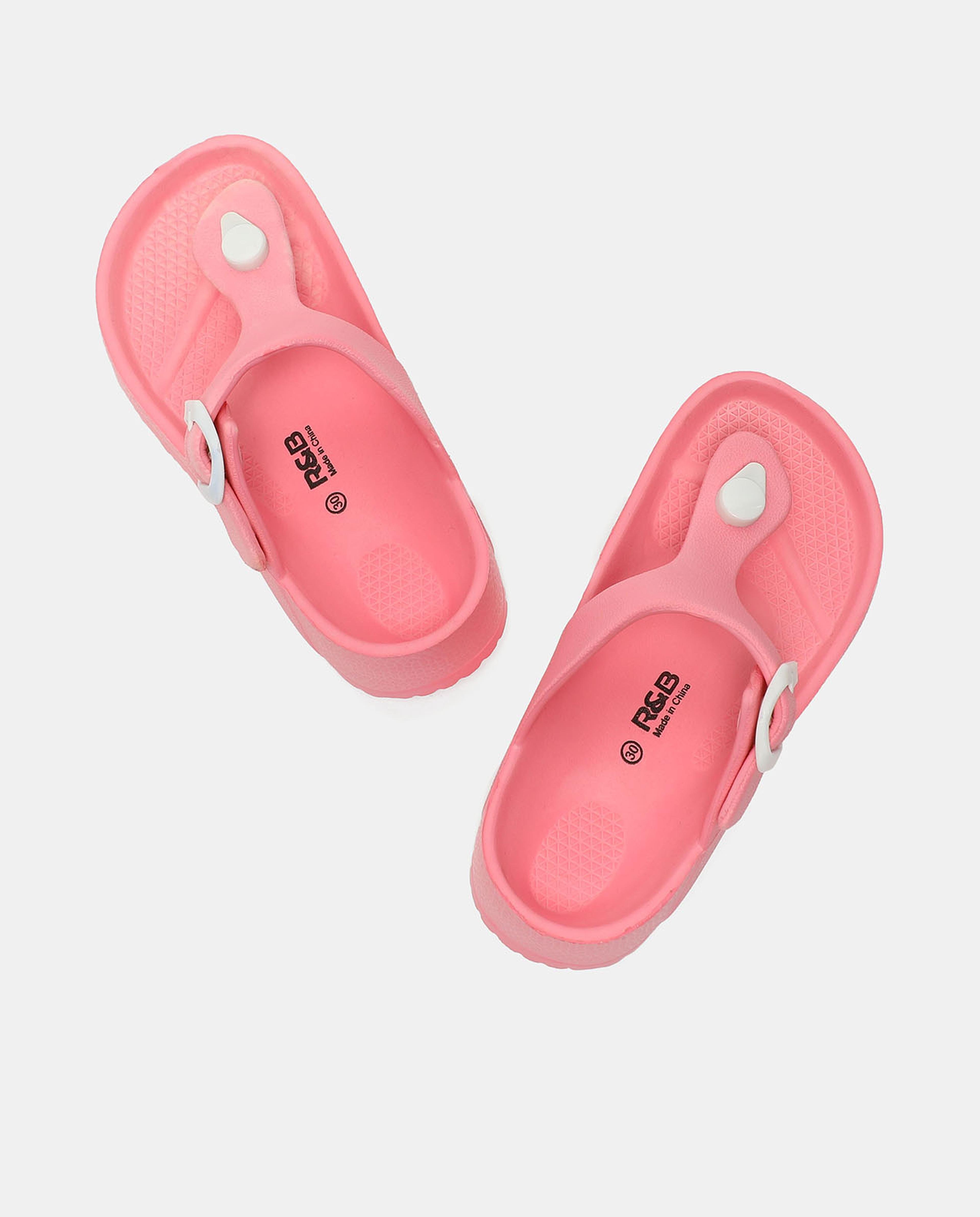 Solid Buckle Detail Casual Thong Sandals
