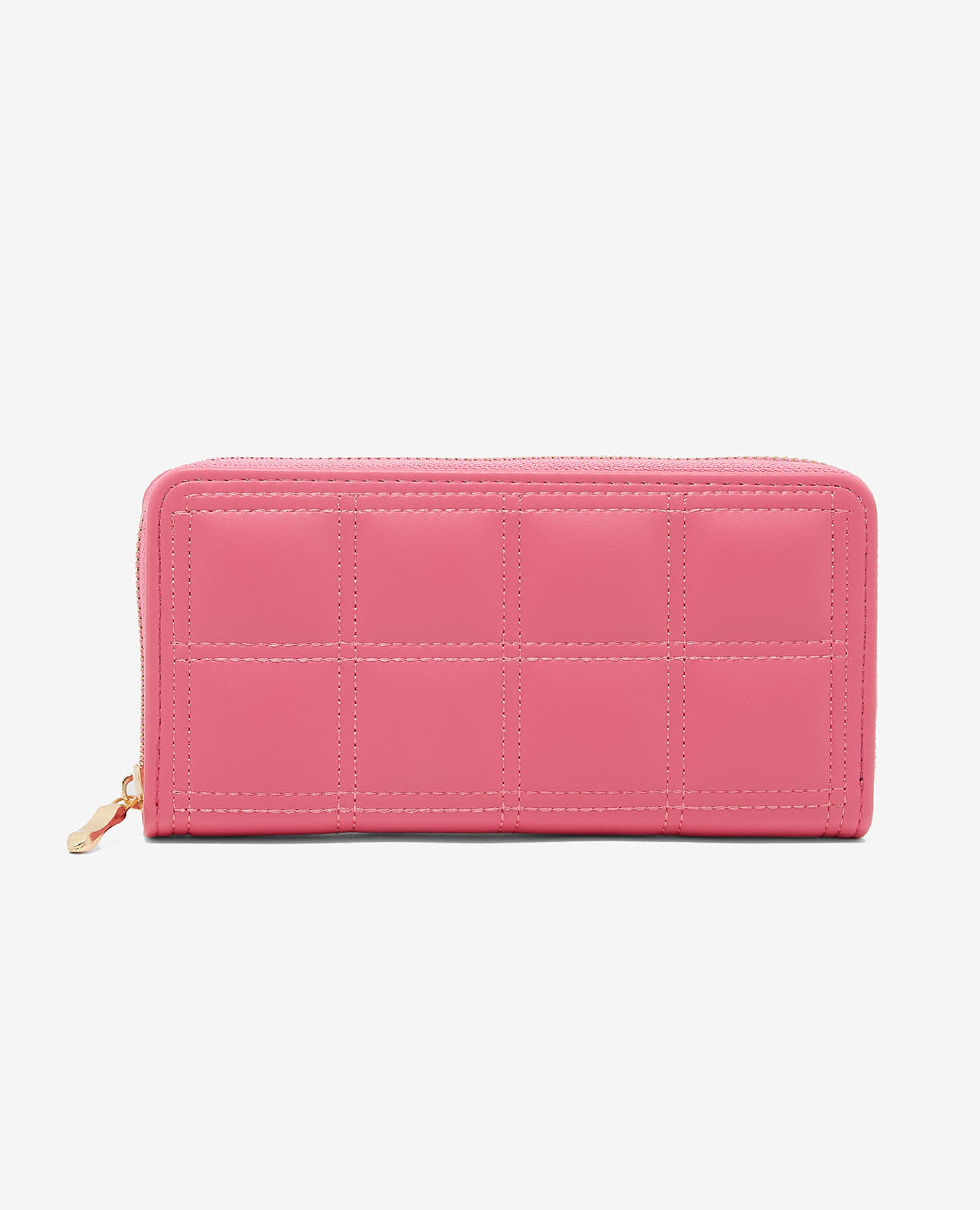 Quilted Wallet with Zippered Closure