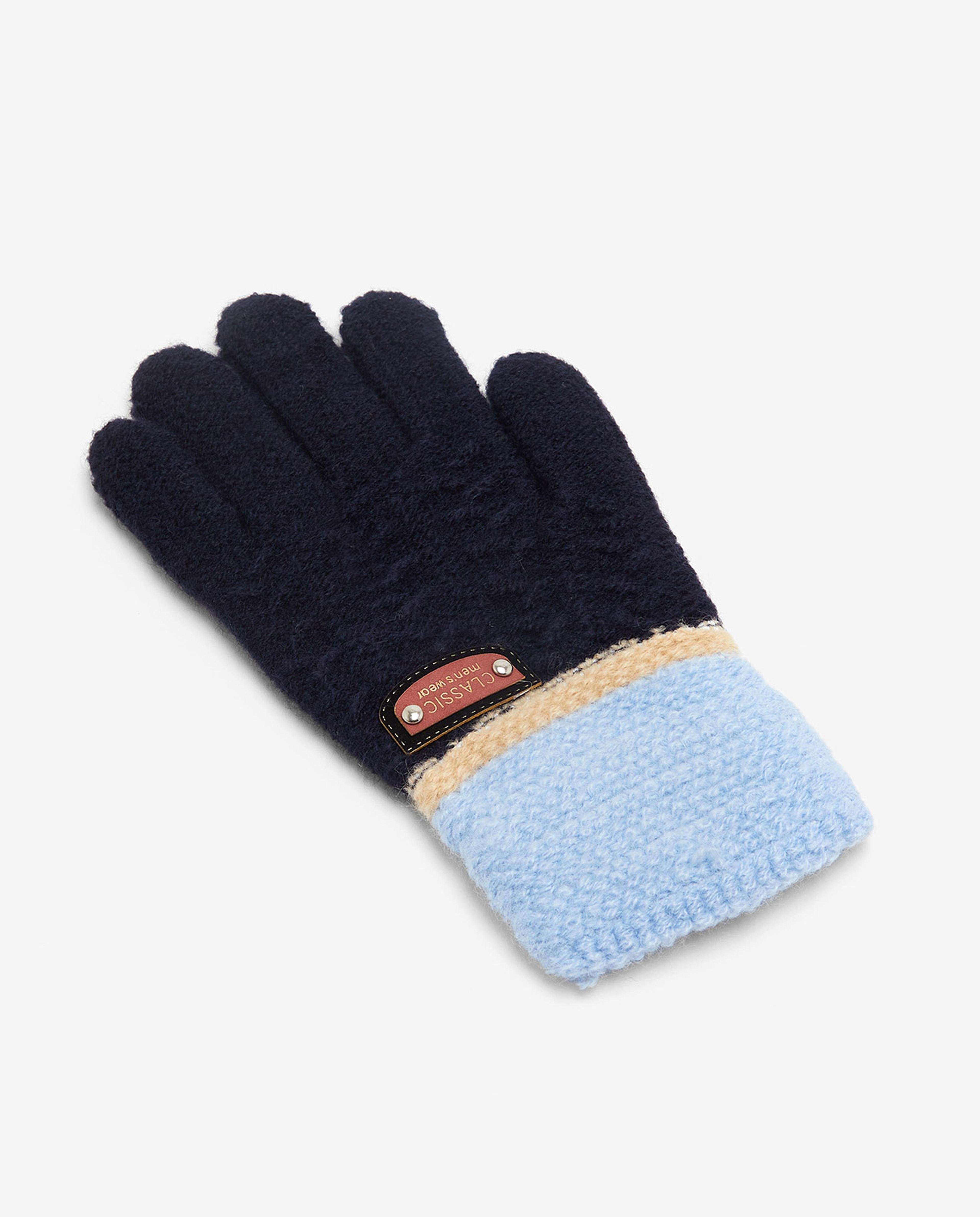 Color Block Knitted Gloves