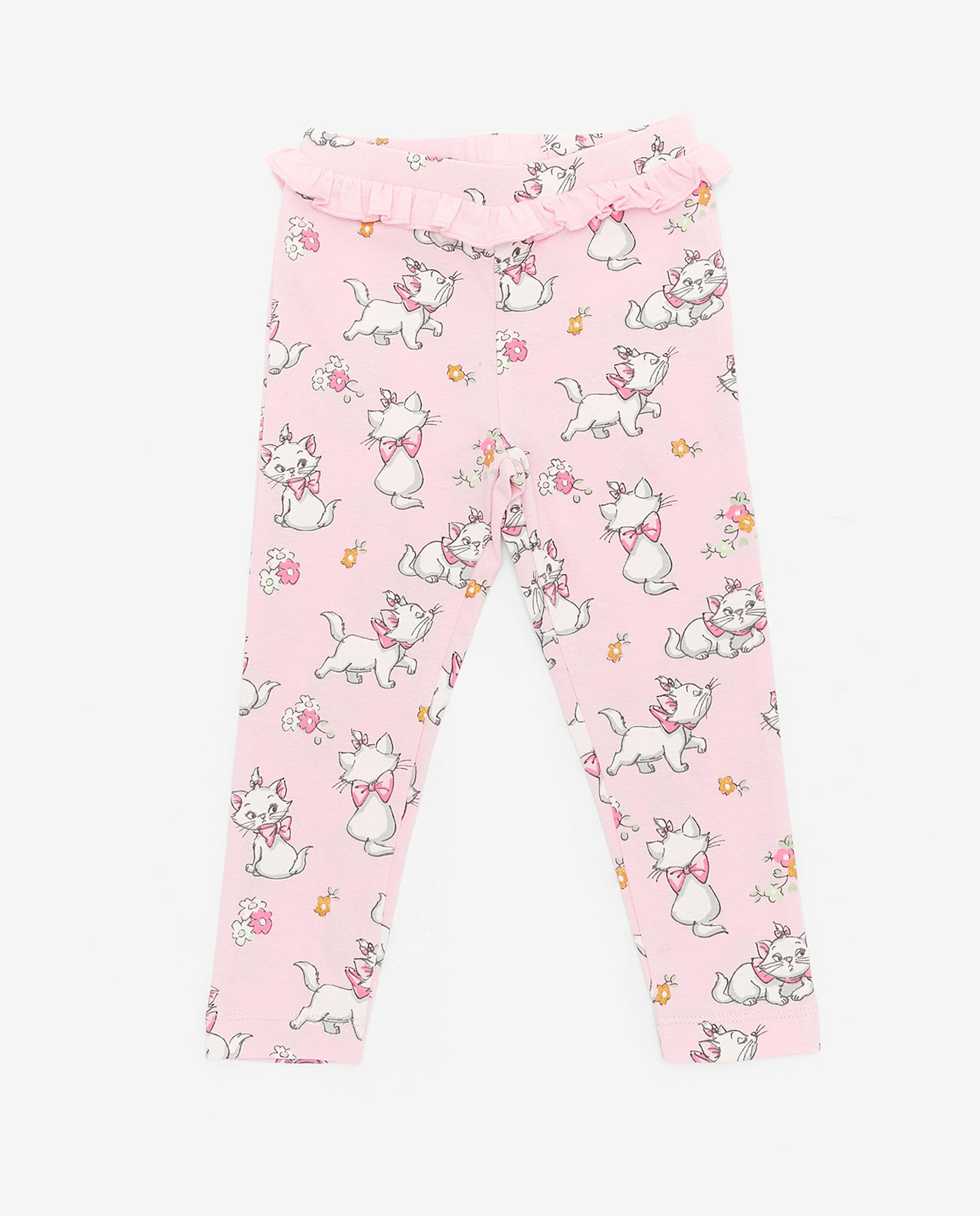 Pack of 2 Solid and Printed Leggings