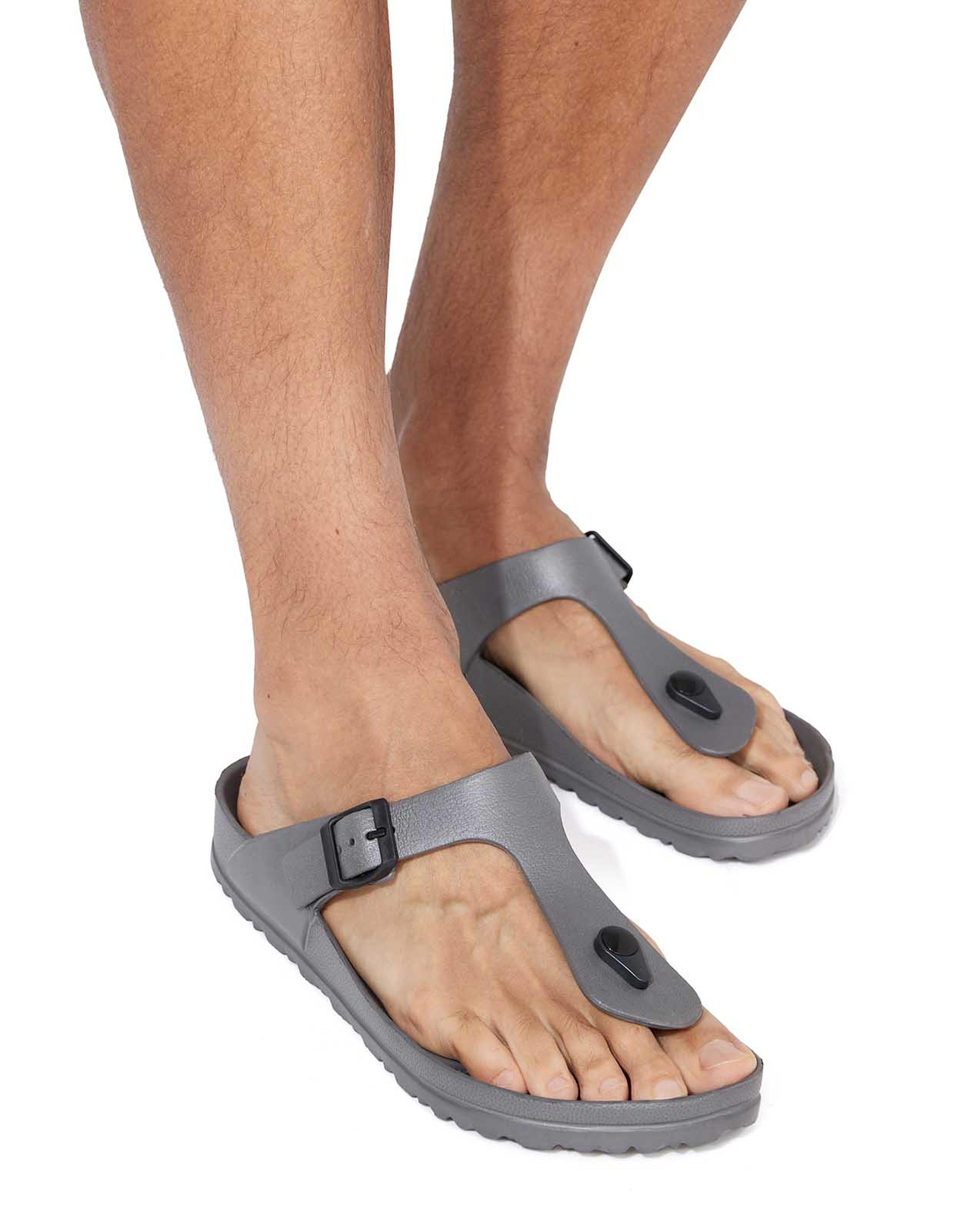 T-Strap Comfort Sliders