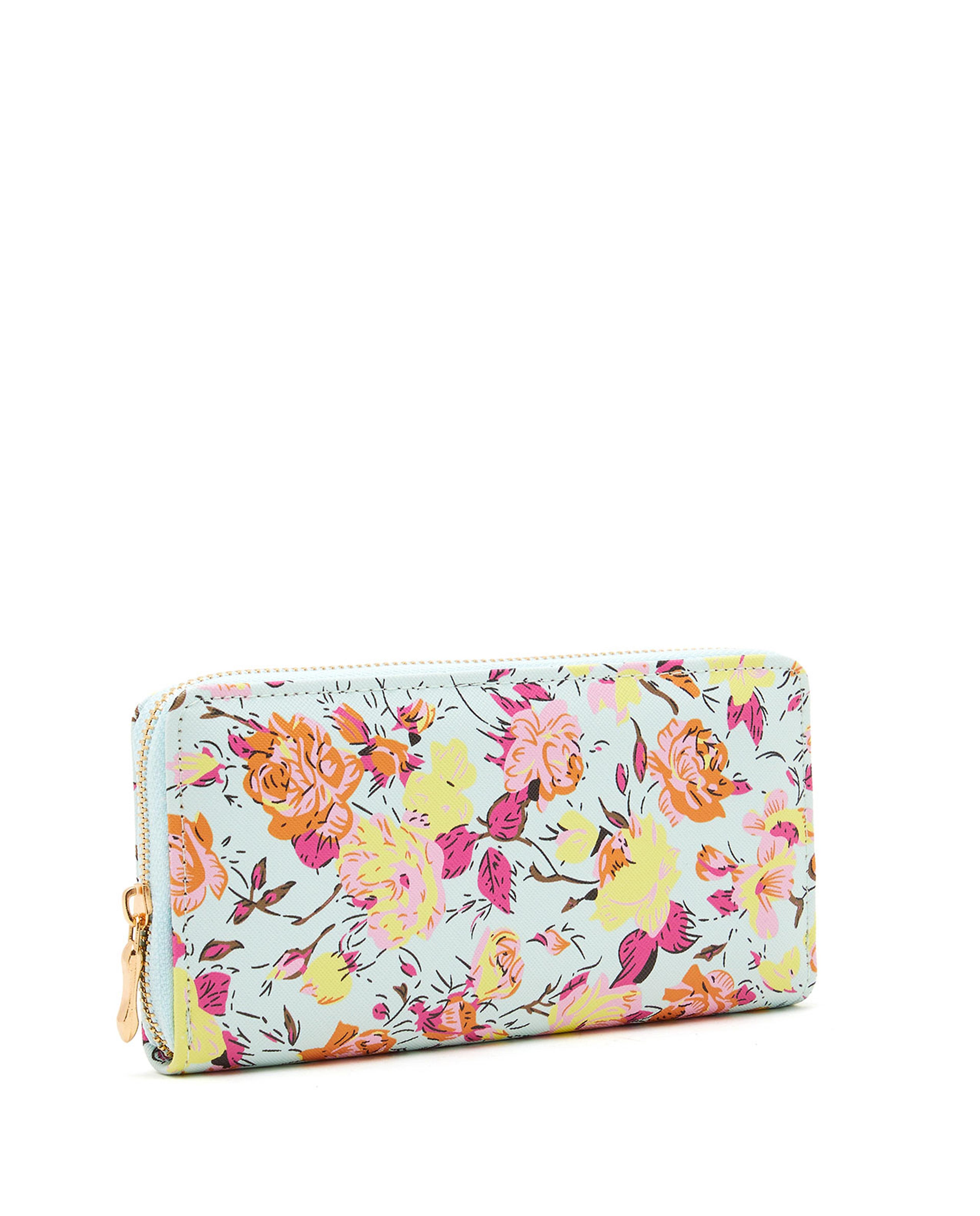 Floral Print Long Wallet