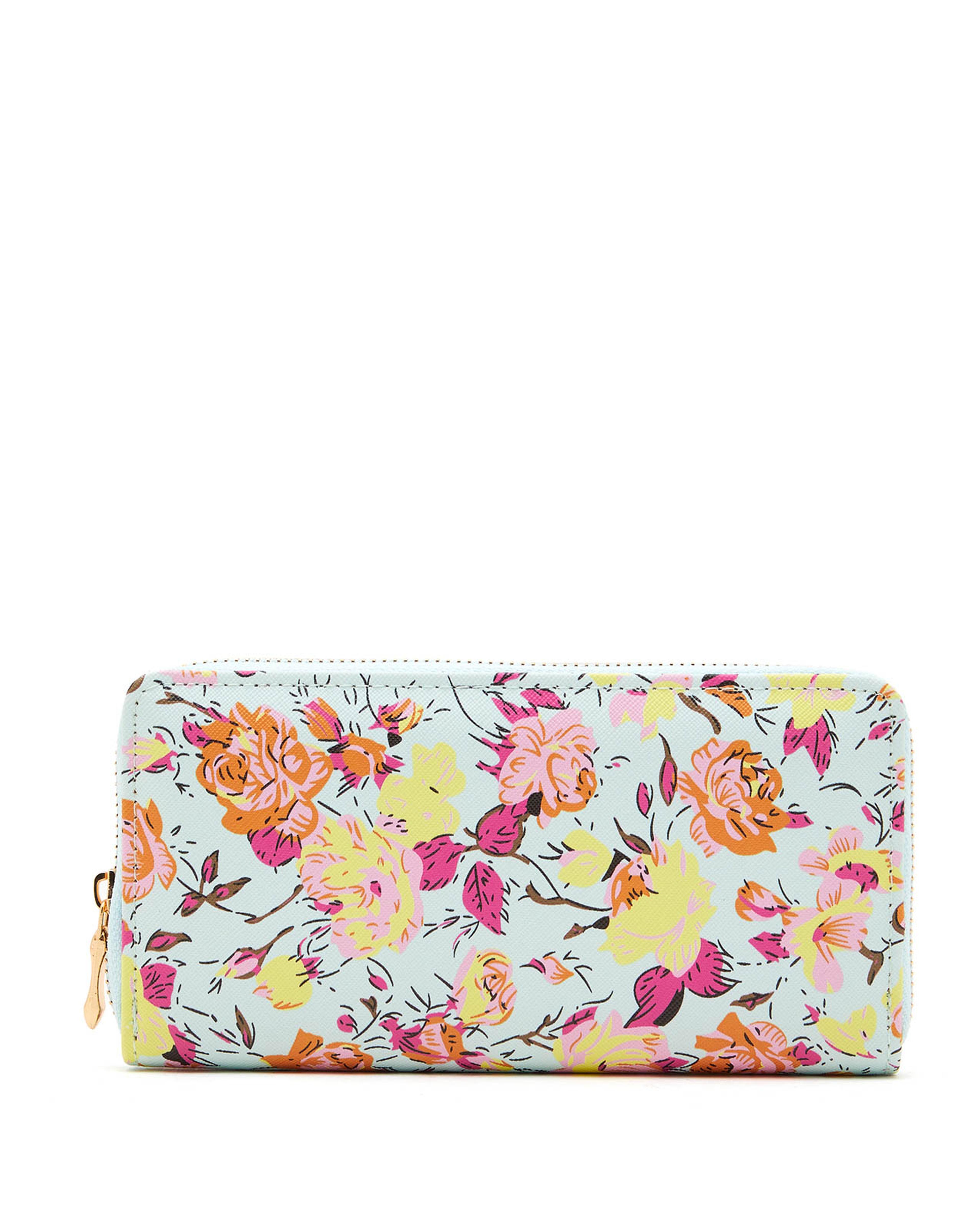 Floral Print Long Wallet