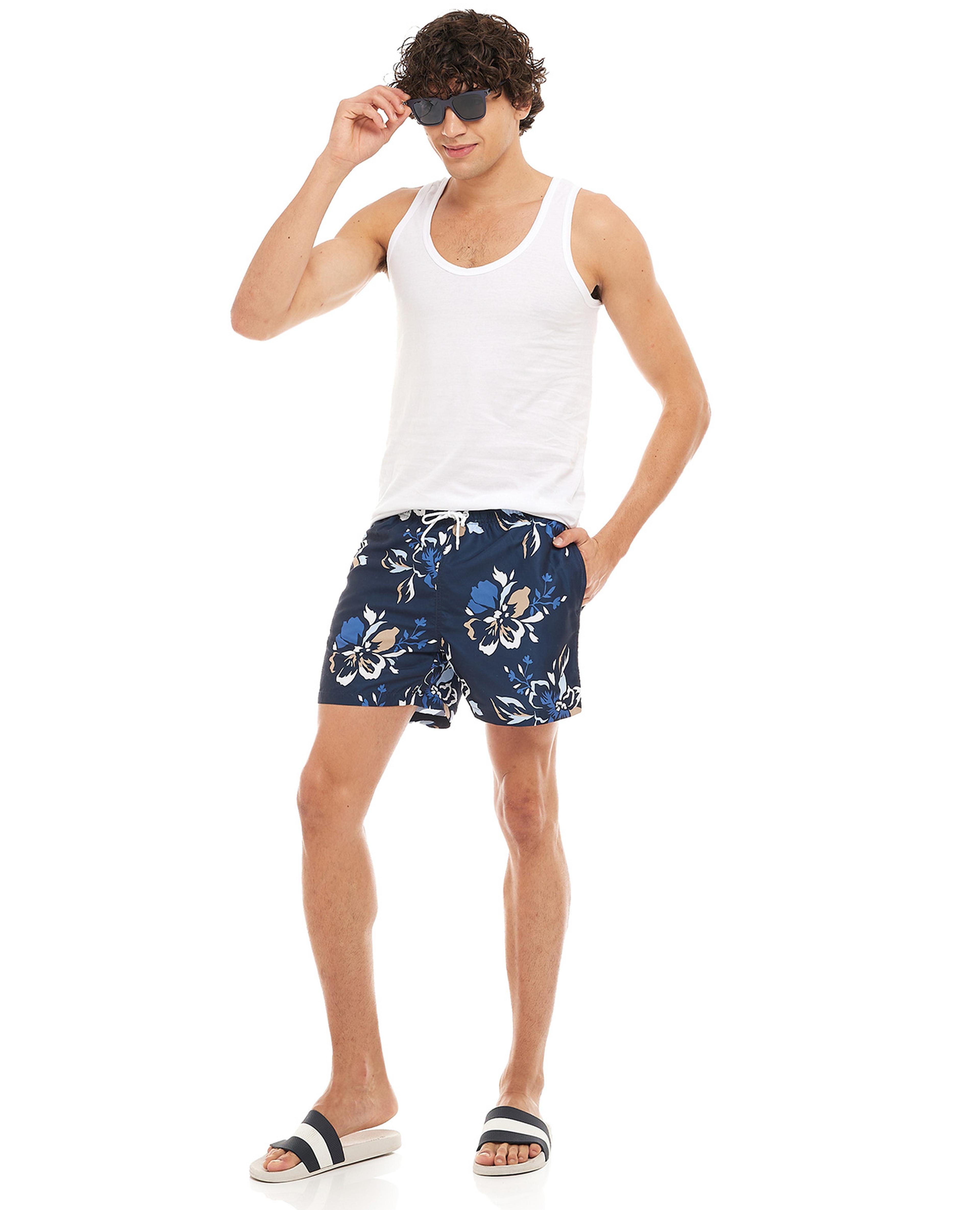 Patterned Shorts with Drawstring Waist