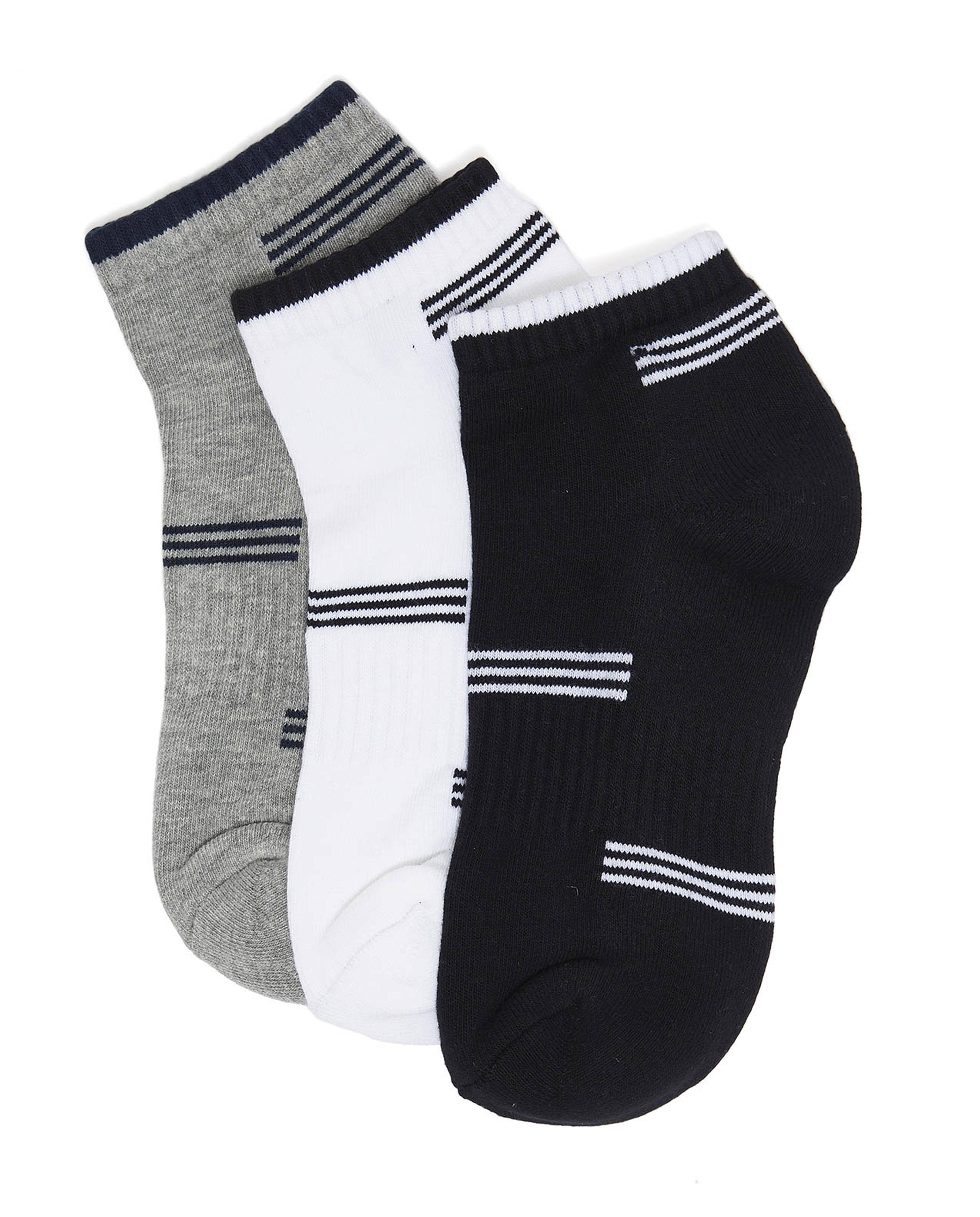 3 Pack Knitted Ankle Socks