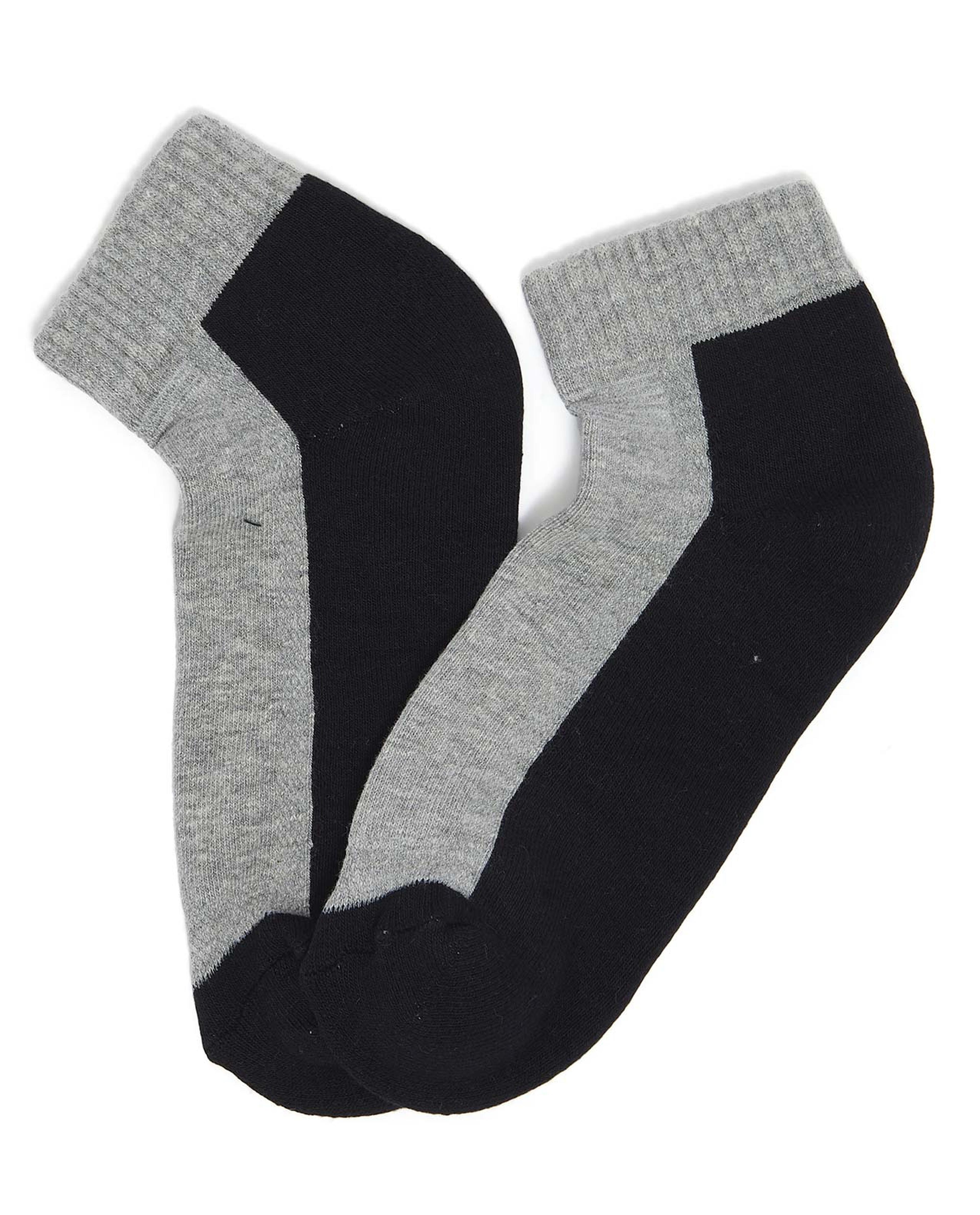 3 Pack Color Block Ankle Socks