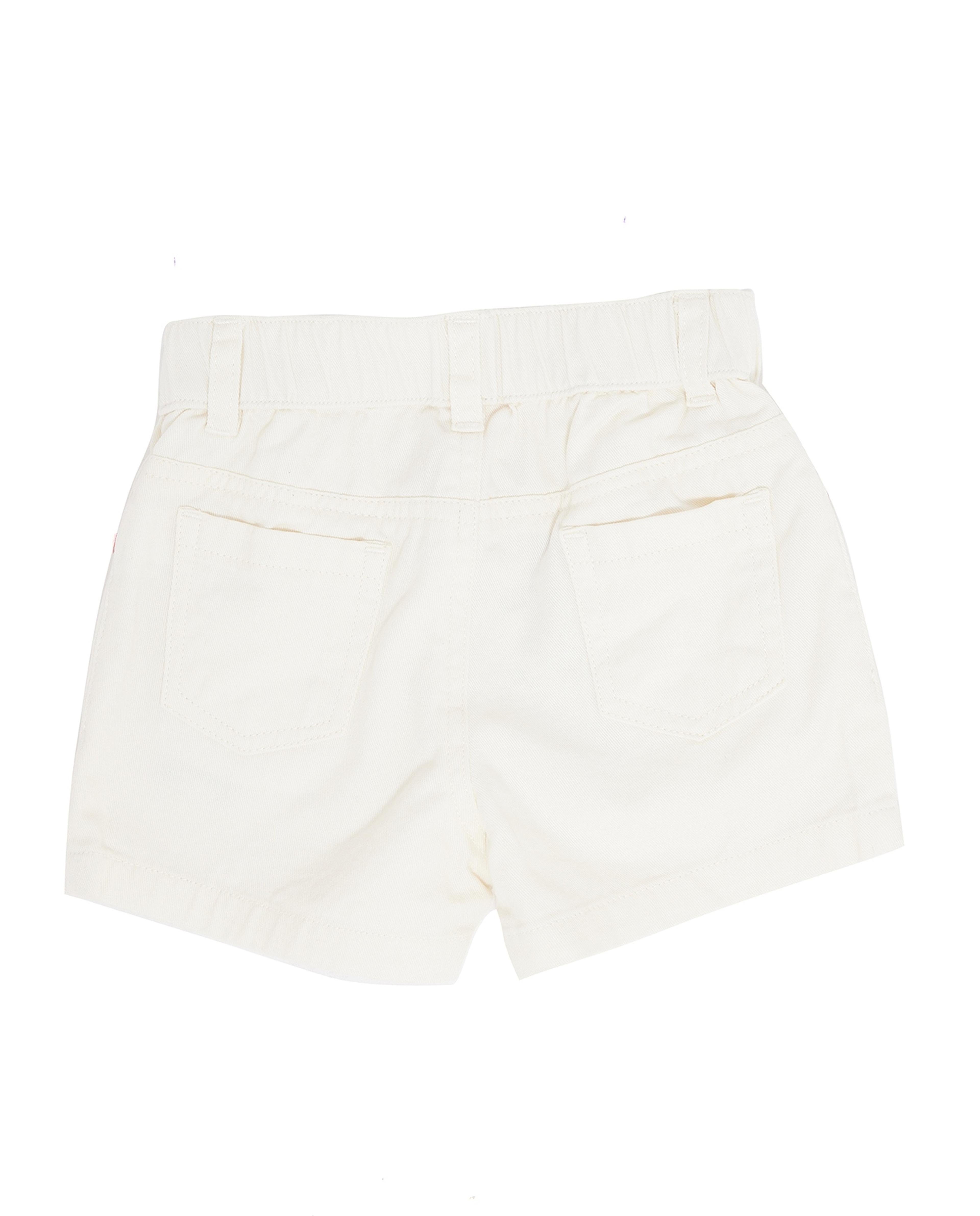 Embroidery Detail Shorts with Elastic Waist
