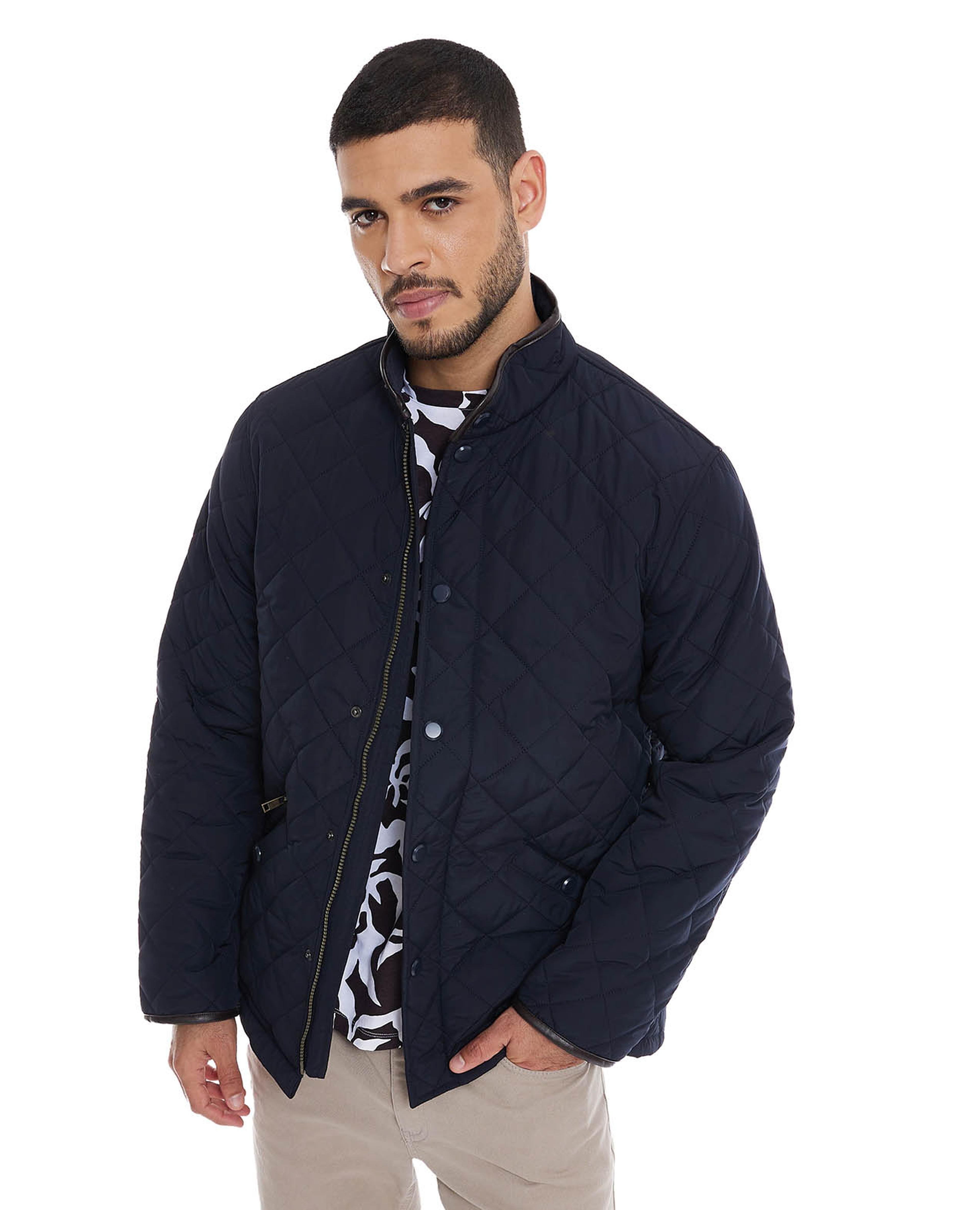 Quilted Jacket with Zipper Closure