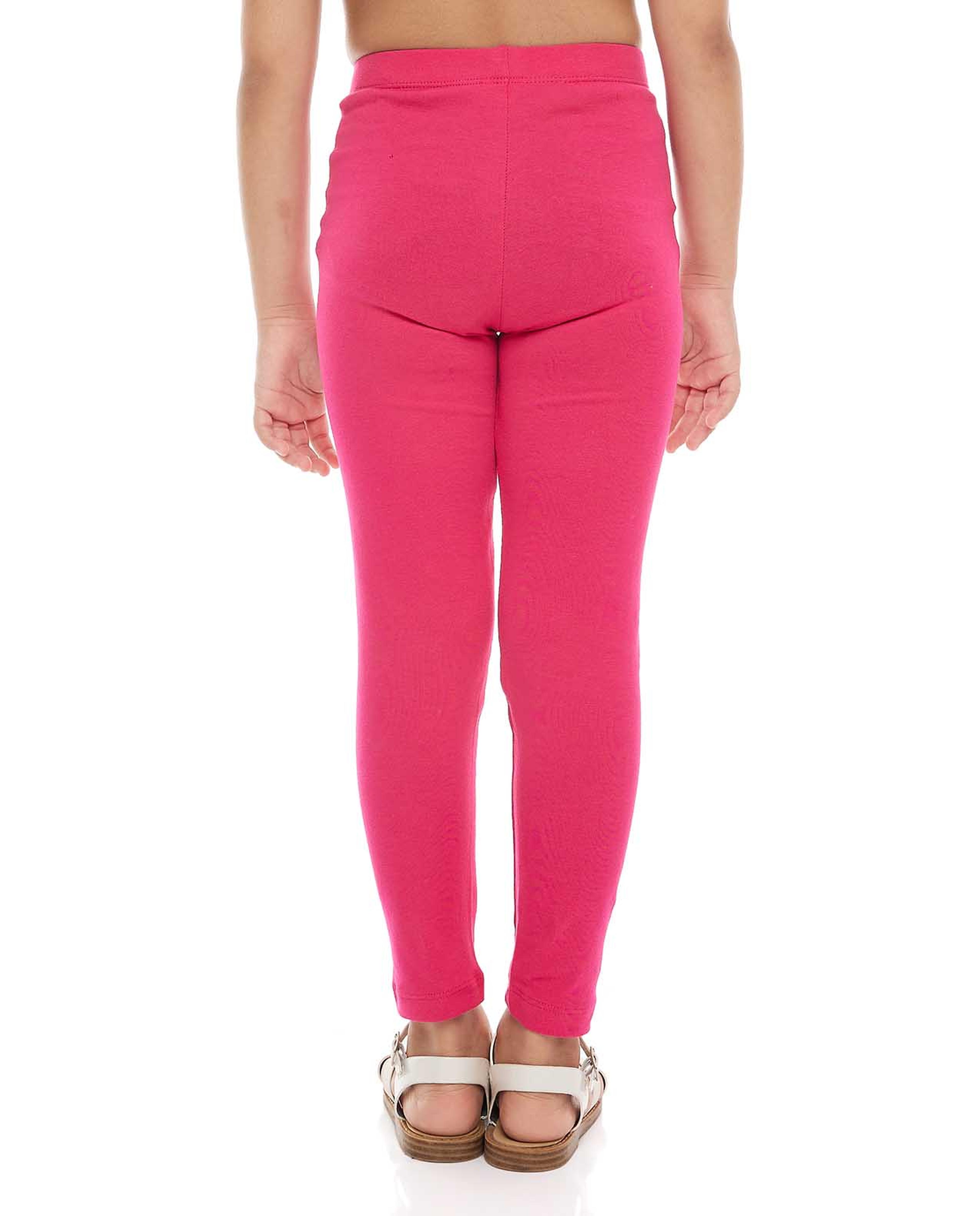 Solid Leggings with Elastic Waist