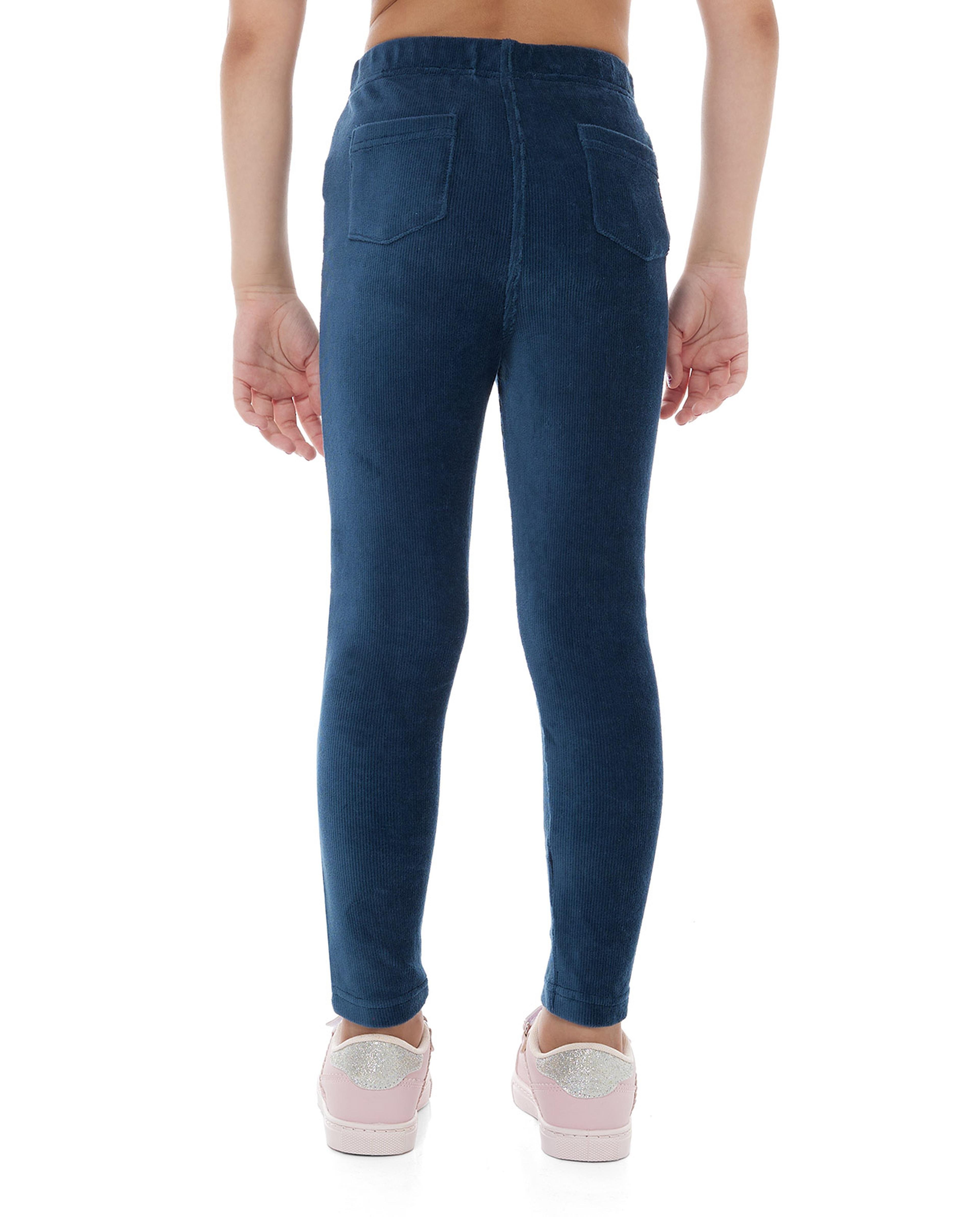 Solid Slim Fit Pants with Elastic Waist