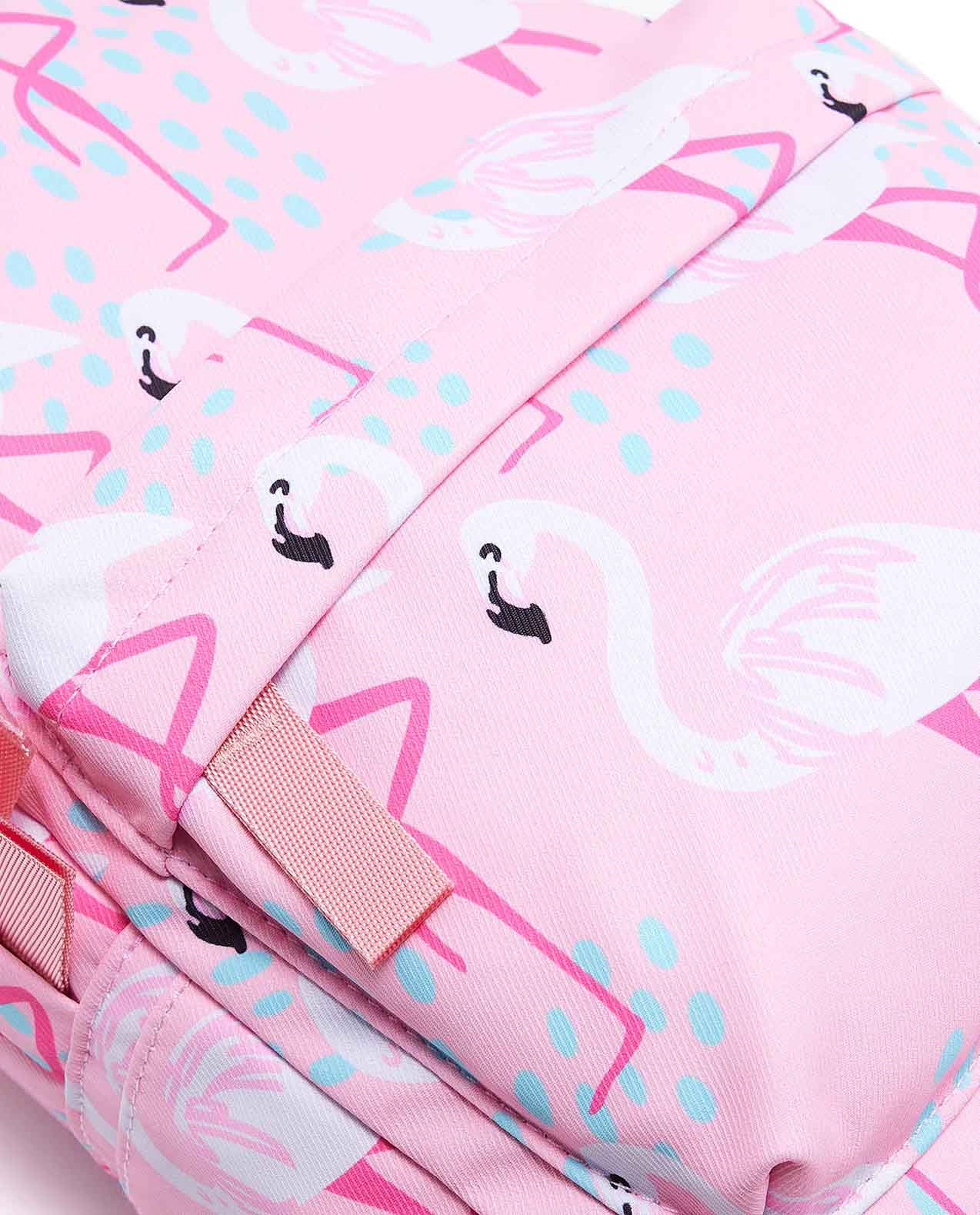 Flamingo Printed School Backpack