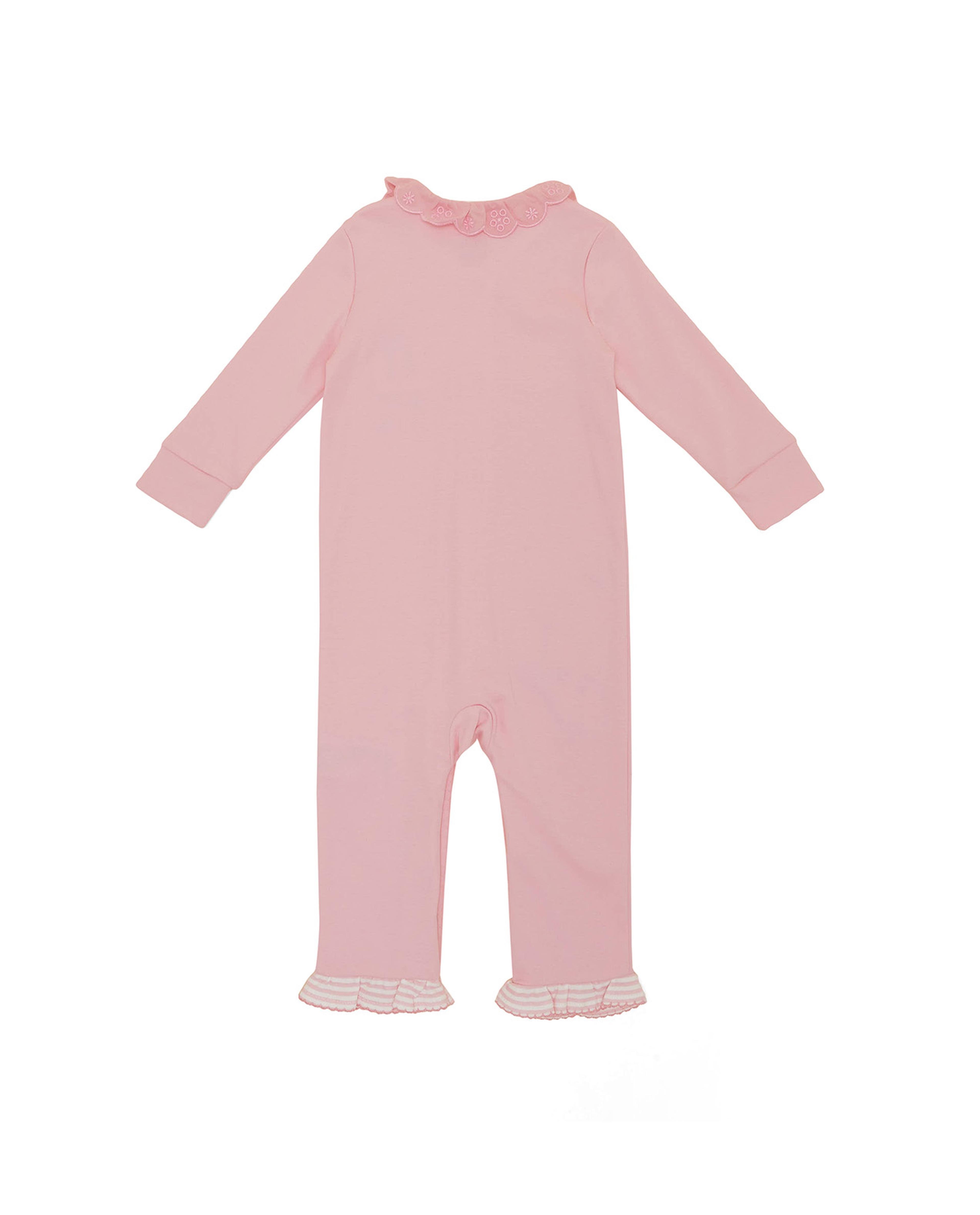 Embroidered Sleepsuit with Long Sleeves